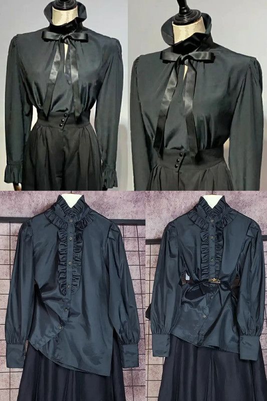 Yves Saint Laurent YSL Black Silk Blend Long Sleeve Blouse 0089 Size S / US 4 / IT 40 - 1 Thumbnail