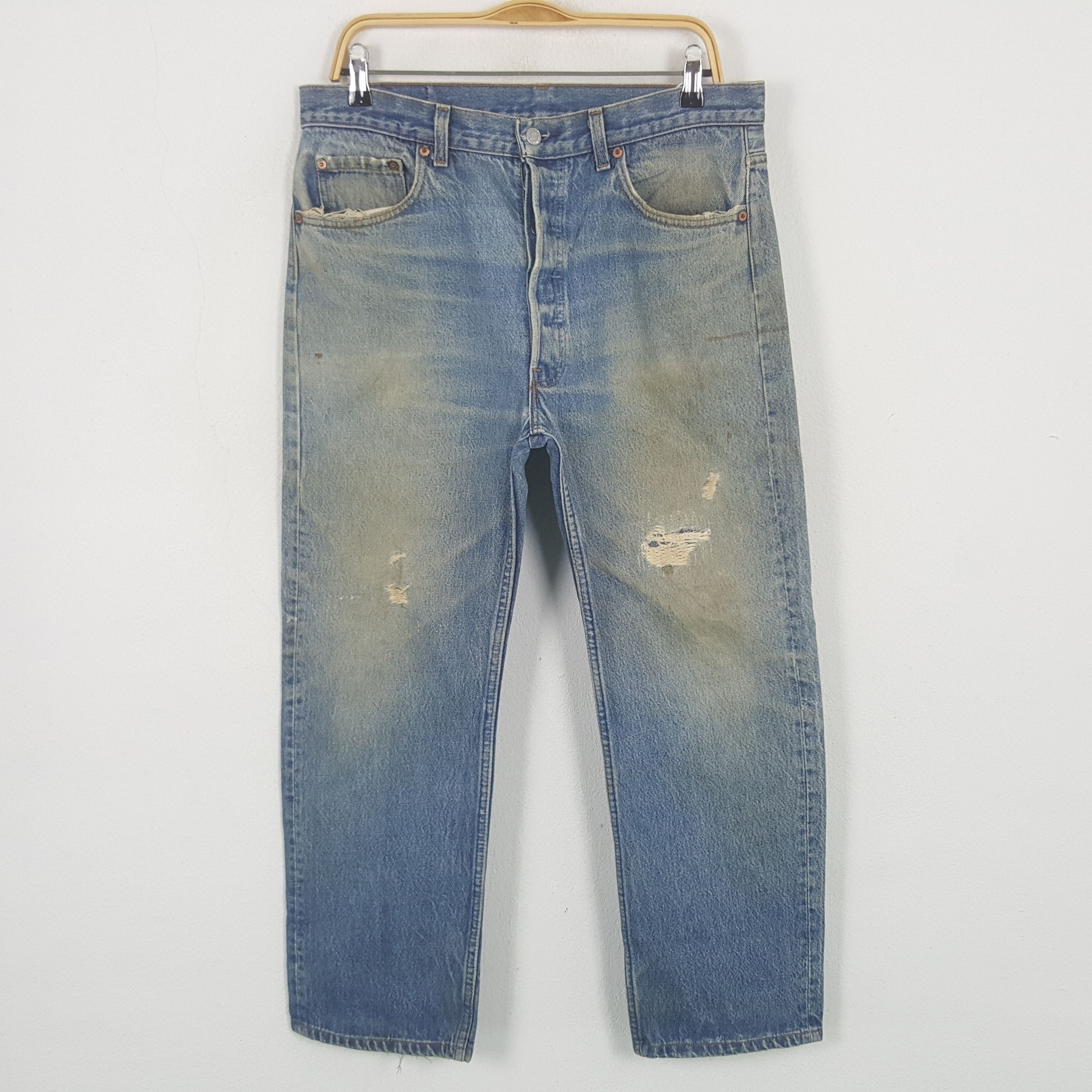 Levi's Vintage Clothing Vintage Levi's 501 Distressed Style Denim Jeans Size US 33 - 1 Thumbnail