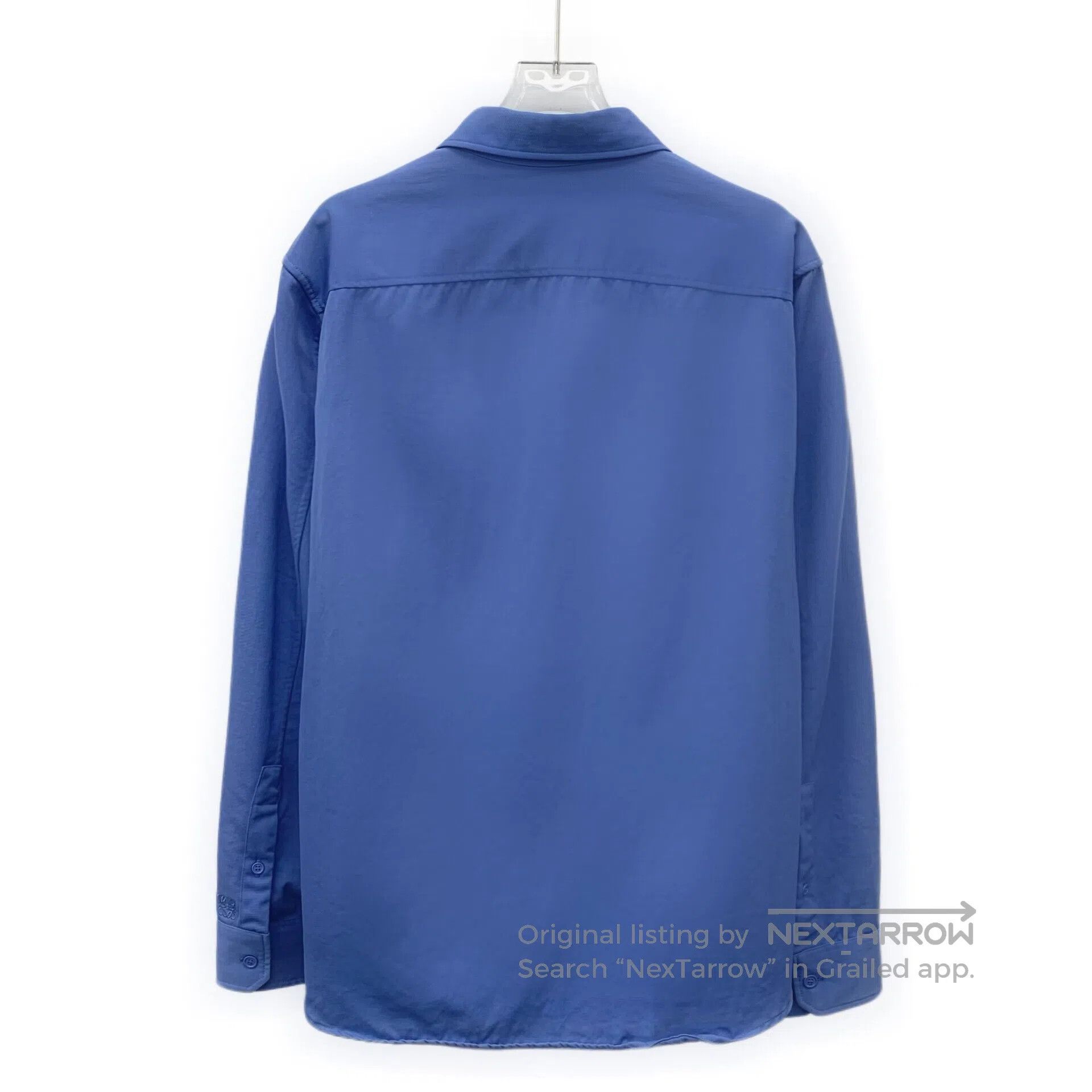Loewe Loewe Dark blue wool single-breasted long-sleeved shirt wi Size US M / EU 48-50 / 2 - 2 Thumbnail
