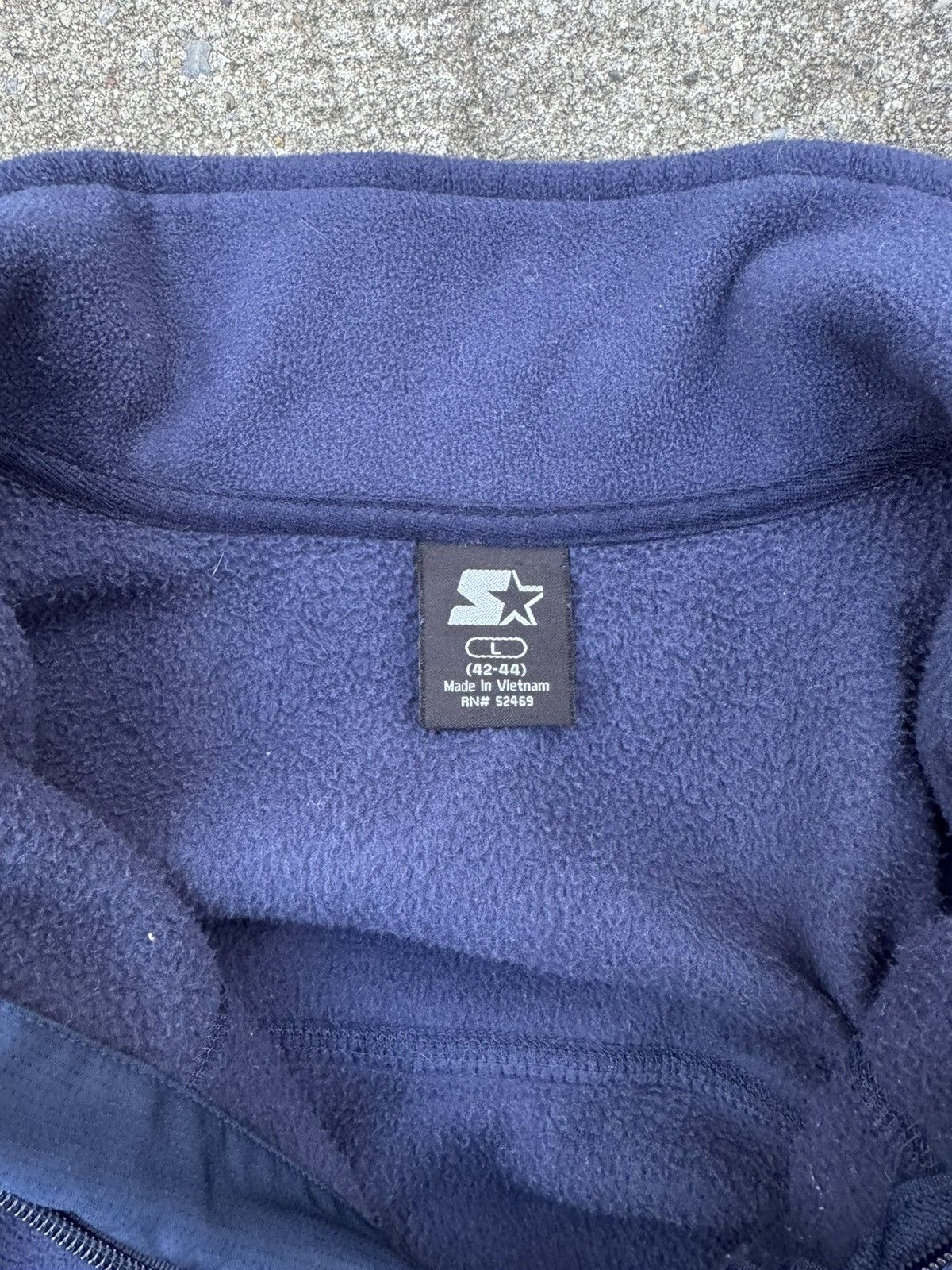 Starter × Vintage Starter Fleece Zip Up Jacket Navy Blue Size US L / EU 52-54 / 3 - 5 Thumbnail