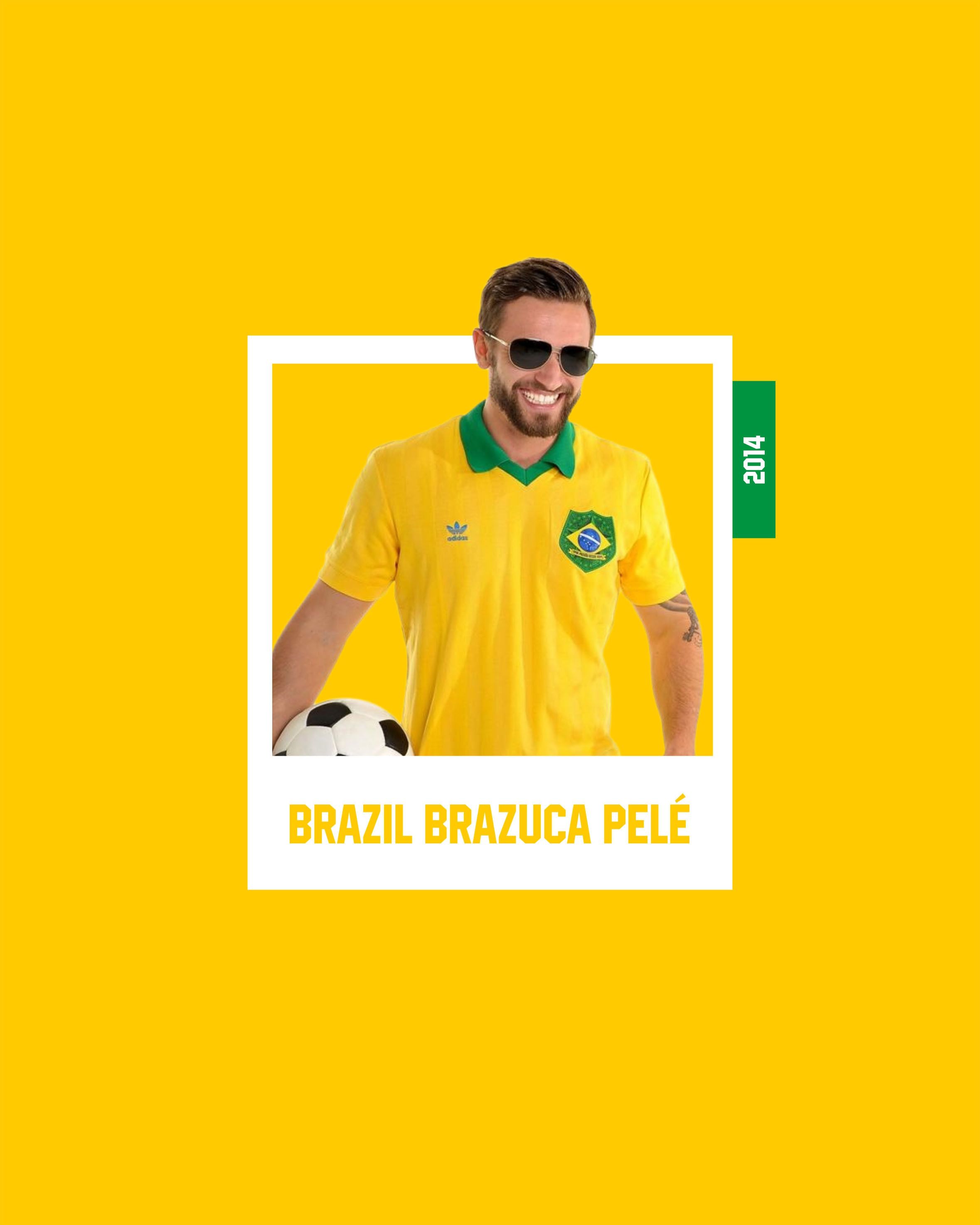 Adidas Brazil Brazuca Pelé 2014 Repro by Adidas Size US L / EU 52-54 / 3 - 9 Thumbnail