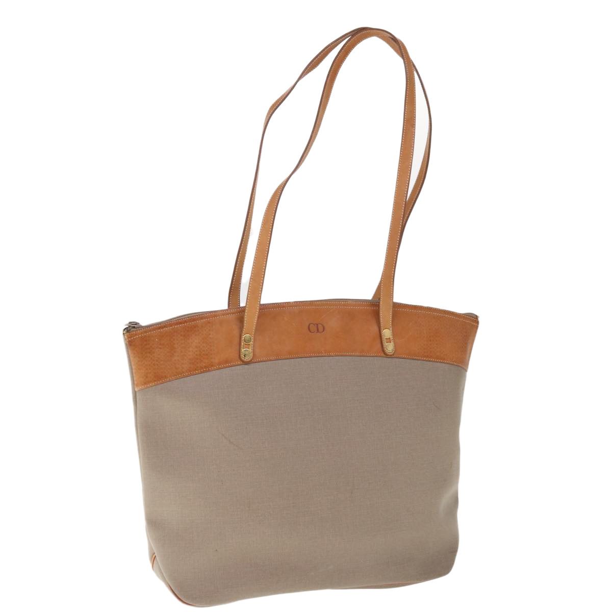 Dior Cd Grey Canvas Tote Bag (Pre-Owned) Size ONE SIZE - 1 Thumbnail
