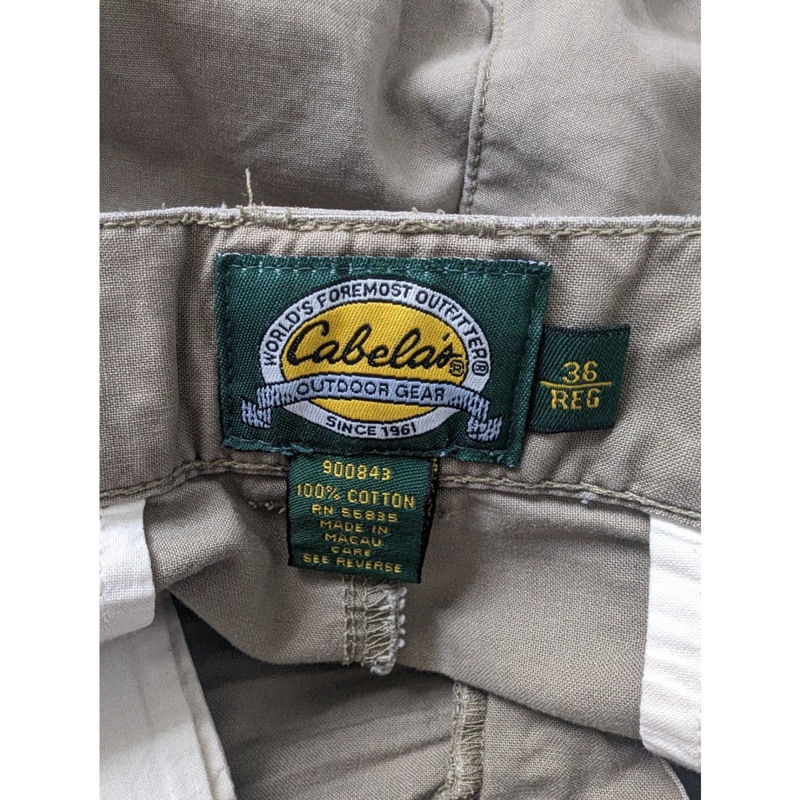 Vintage Cabela's Convertible Cargo Pants Mens 36x32 Beige Outdoors Casual P3M Size US 36 / EU 52 - 3 Thumbnail