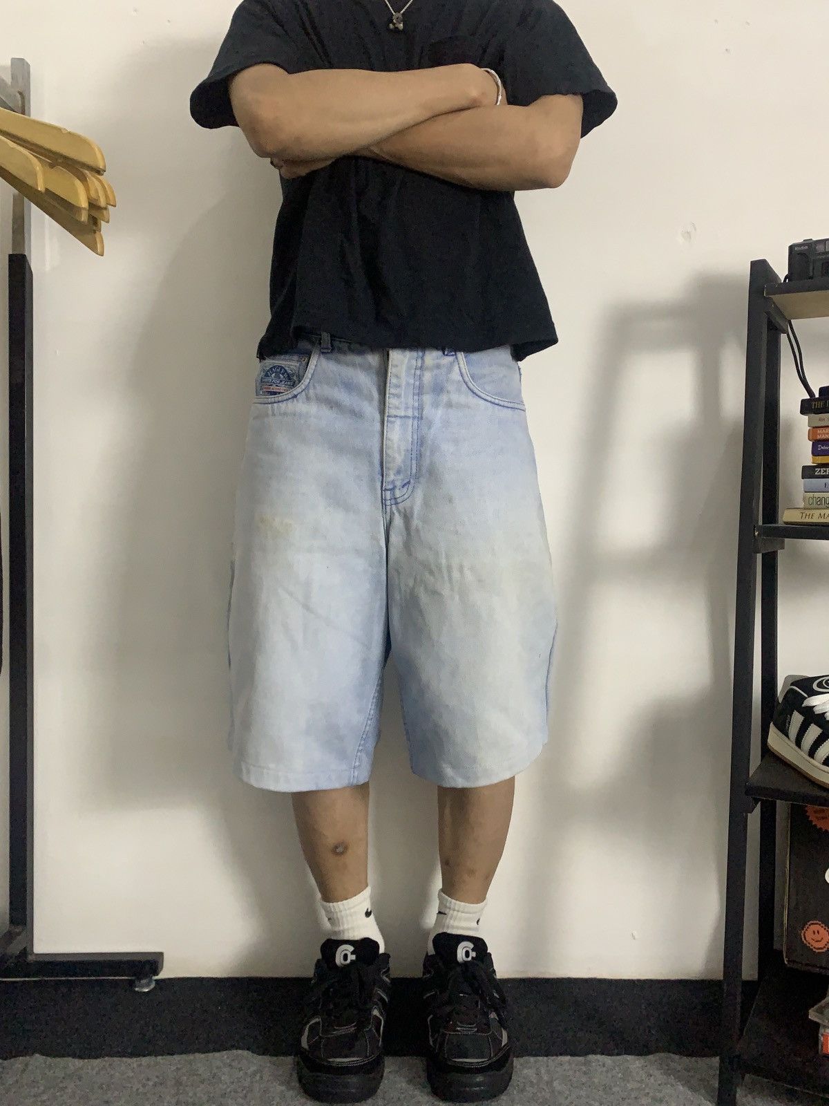 Other Vintage Blue Wash 'Hagler' Y2K Baggy Fit Jortspants Size US 32 / EU 48 - 3 Thumbnail