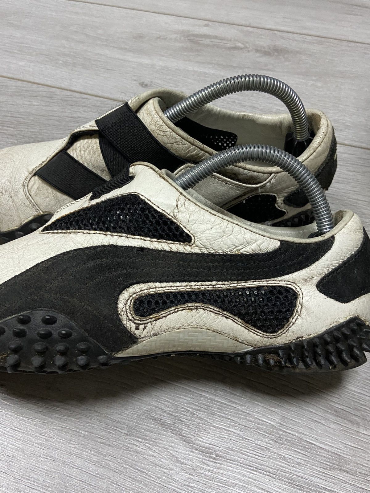 Puma Puma mostro big logo sneakers leather spikes white black Size US 9 / EU 42 - 12 Thumbnail