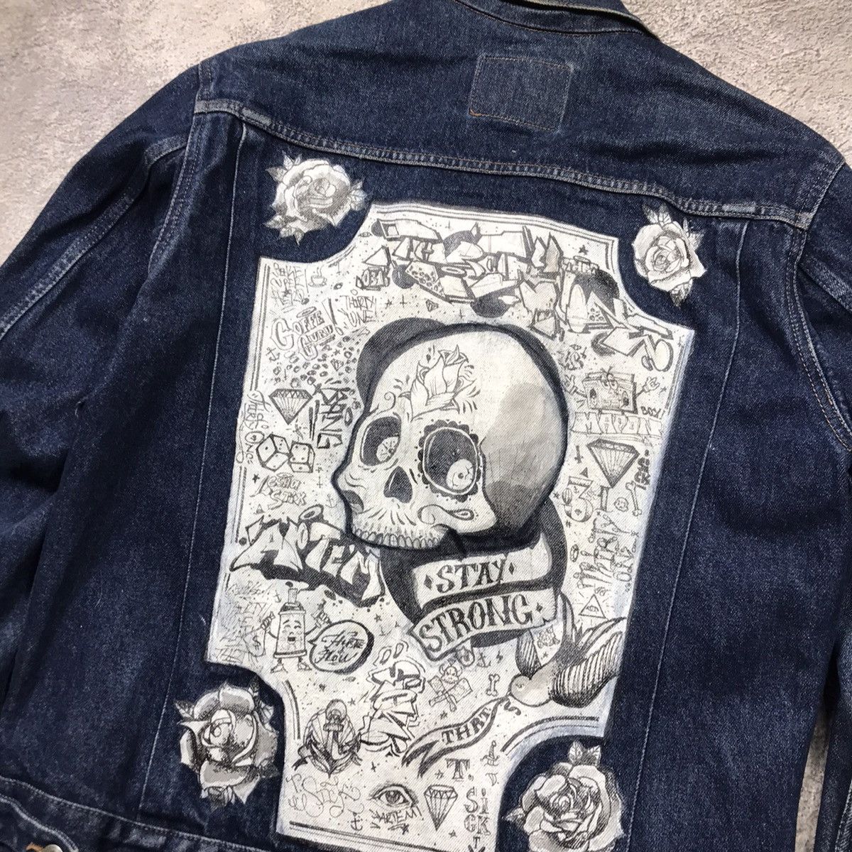 Vintage Vintage Lee Cooper Skull Graphic Jacket Y2K Grunge Baggy S Size US S / EU 44-46 / 1 - 5 Thumbnail