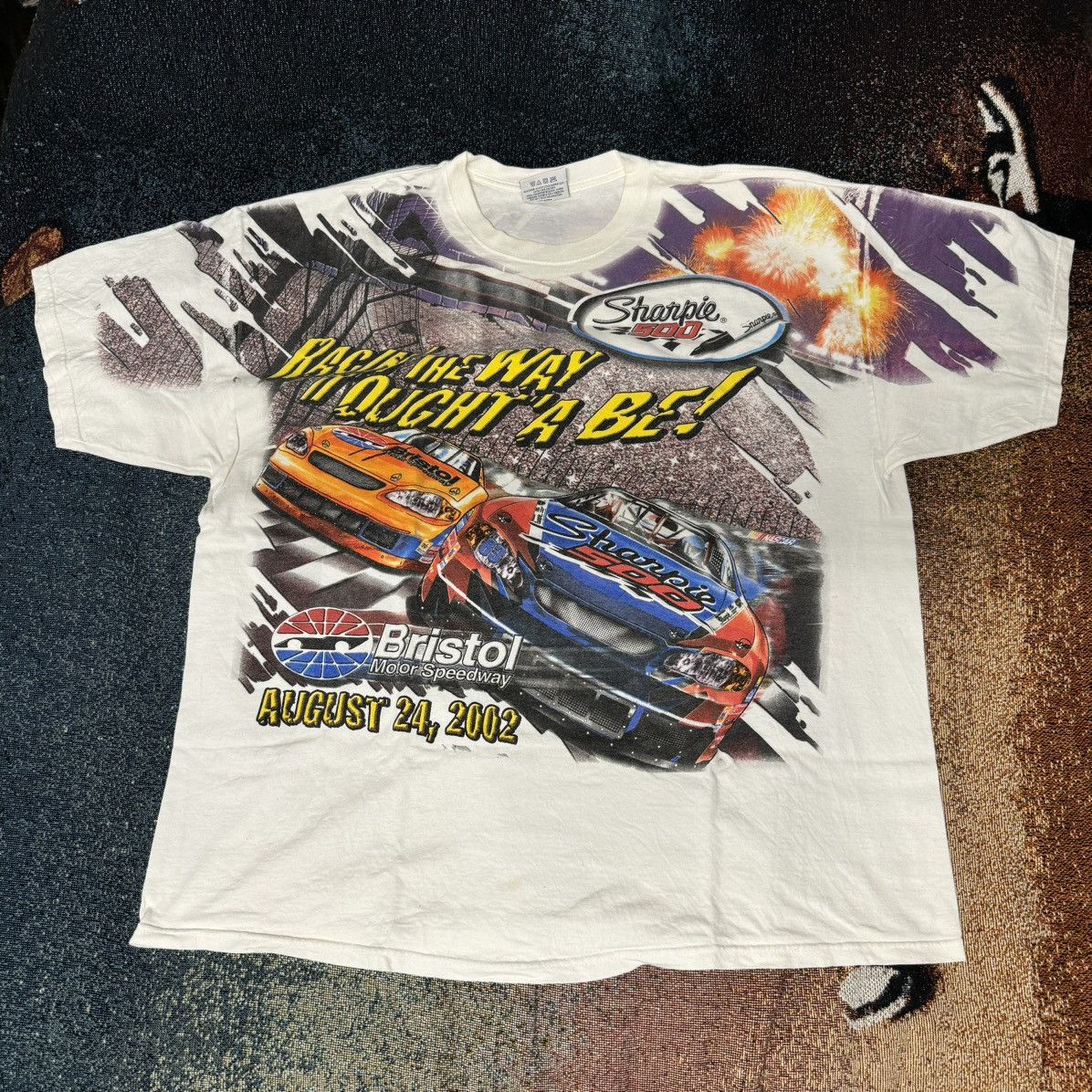 NASCAR × Vintage VINTAGE NASCAR SHARPIE 500 TEE WHITE Size US XL / EU 56 / 4 - 1 Thumbnail