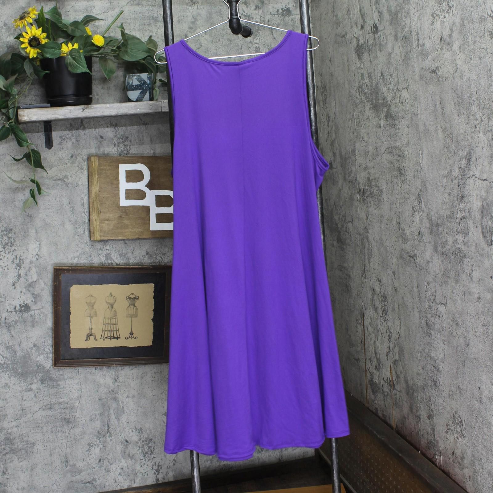 Other Nwt 24seven Comfort Apparel And Length Tank Dress Purple 3x Size 3XL / US 20-22 - 2 Thumbnail