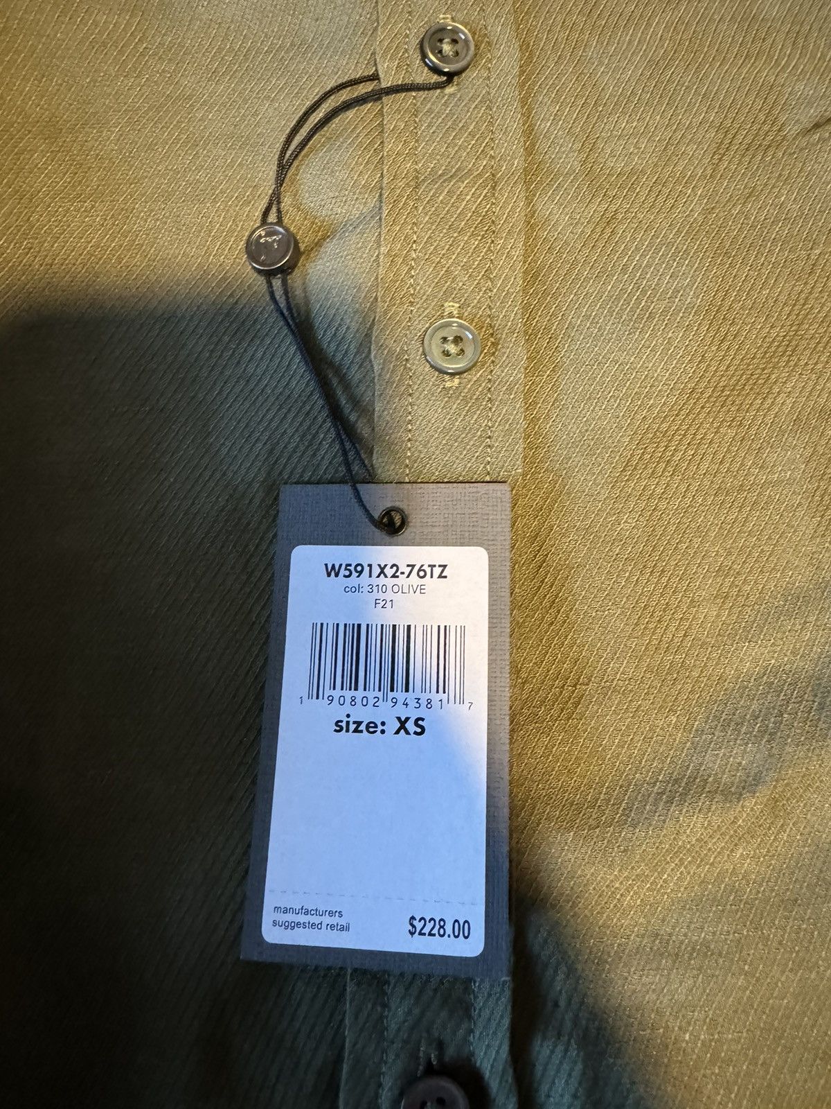 John Varvatos Olive John Varvatos Button Up Size US XS / EU 42 / 0 - 2 Thumbnail