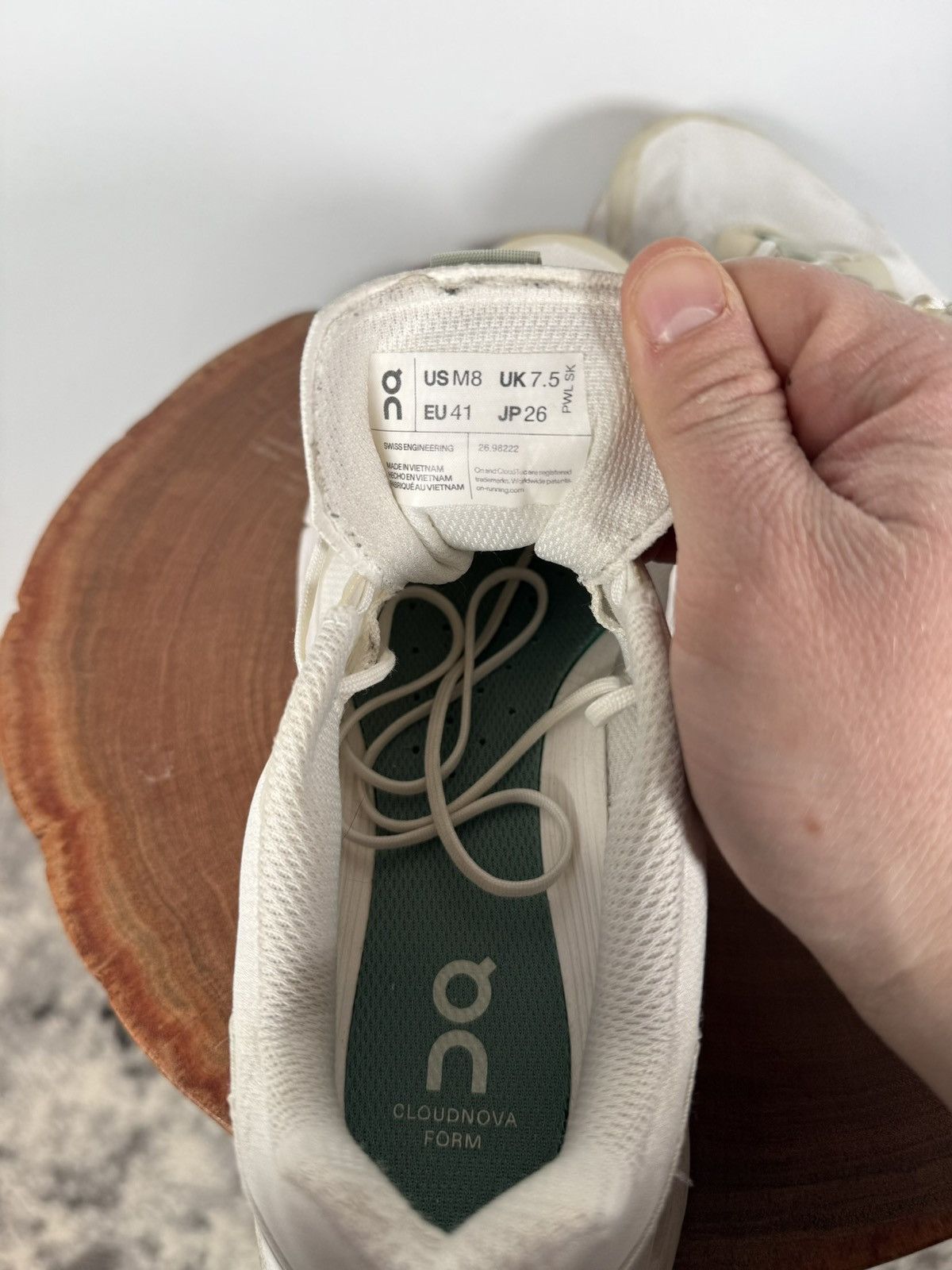 On ON Cloudnova Form 2 White Green Sneakers Size US 8 / EU 41 - 7 Thumbnail