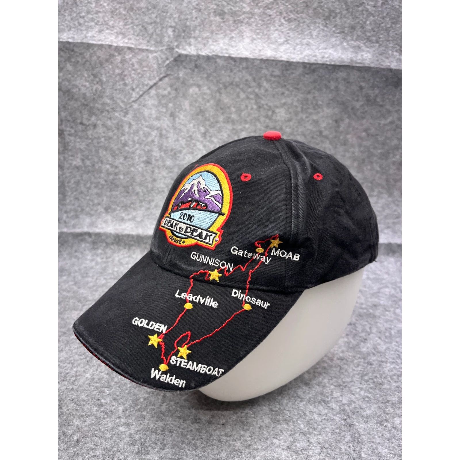 Vintage Peak To Peak Rallye 2010 Racing Hat Cap Adjustable One Size Black Cotton Twill Men Baseball Cap Size ONE SIZE - 4 Thumbnail