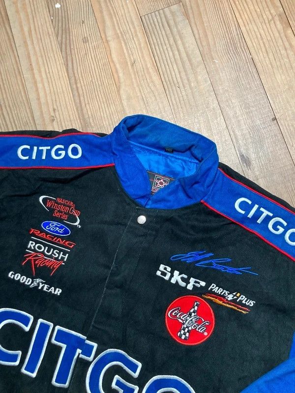 NASCAR Jeff Burton Nascar Jacket Vintage 90's Size US XL / EU 56 / 4 - 6 Thumbnail