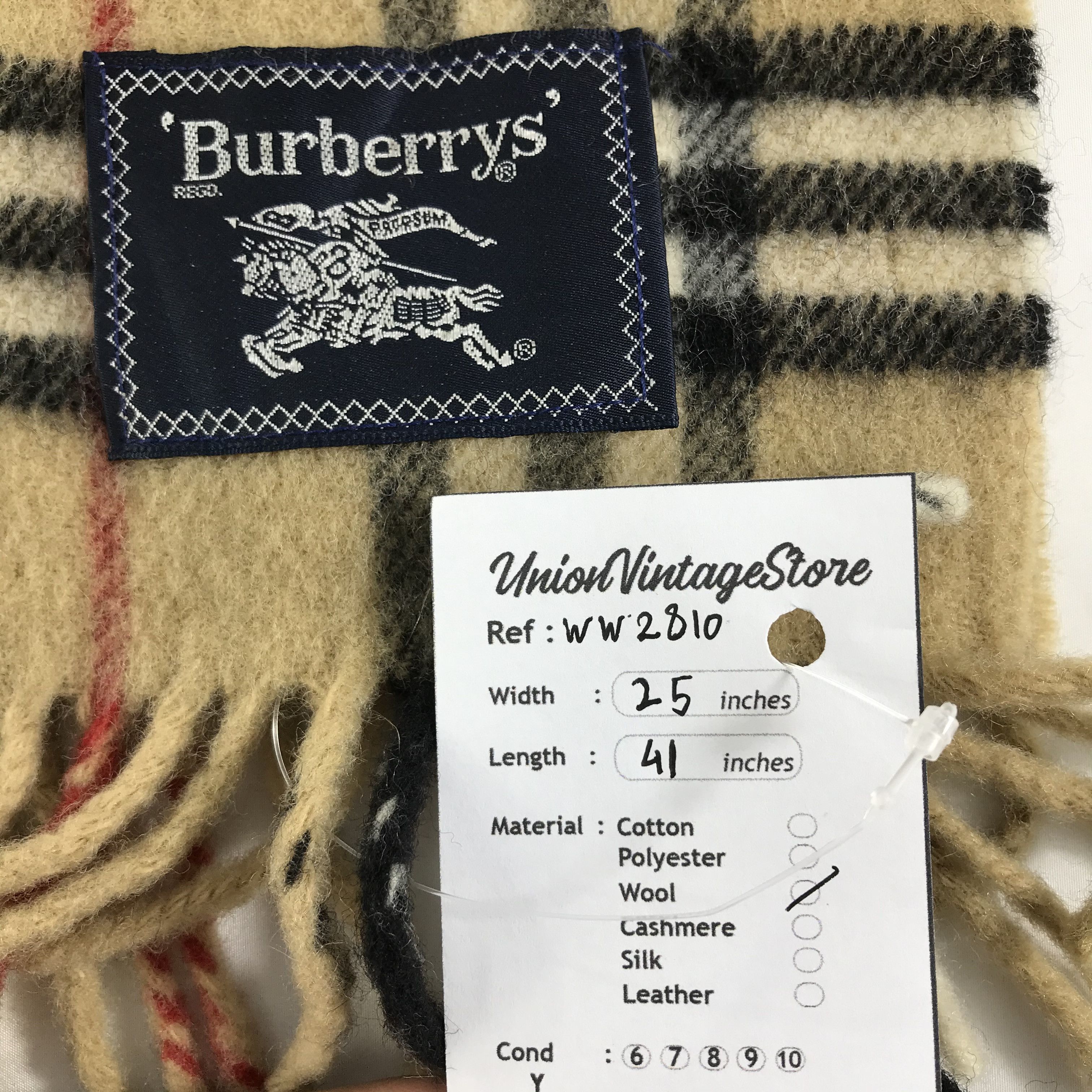 Burberry × Vintage Burberry Scarf / Muffler / Neckwear - WW2810 Size ONE SIZE - 5 Thumbnail
