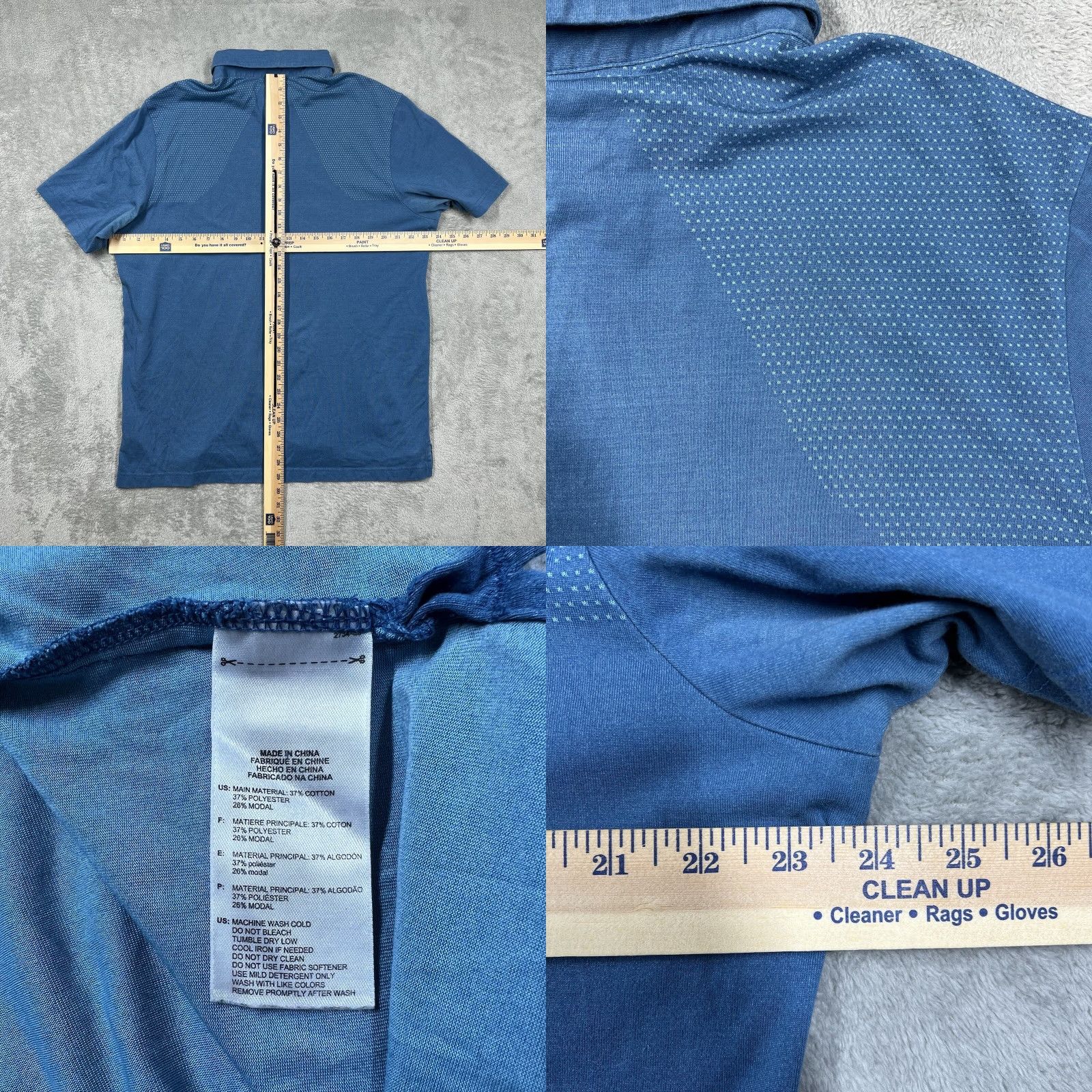 Adidas Adidas Climacool Polo Shirt Men XL Short Sleeve Teal Blue BC4063 Mapped Logo, Striped, Knit, Golf, All Seasons Size US XL / EU 56 / 4 - 9 Thumbnail