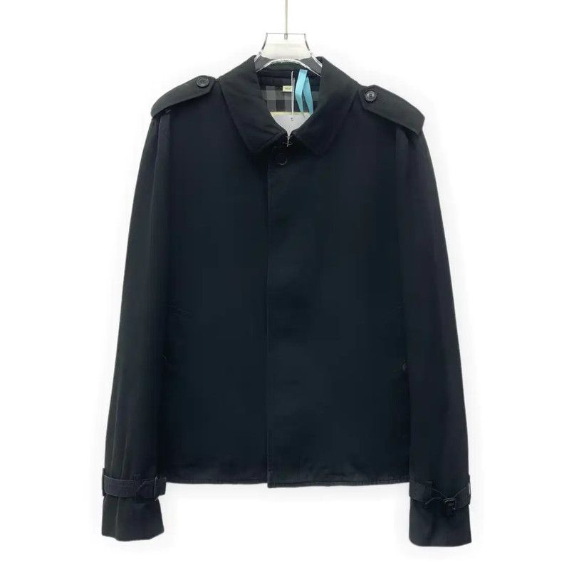 Burberry Burberry Black Cotton Men's Trench Coat Size US L / EU 52-54 / 3 - 1 Thumbnail