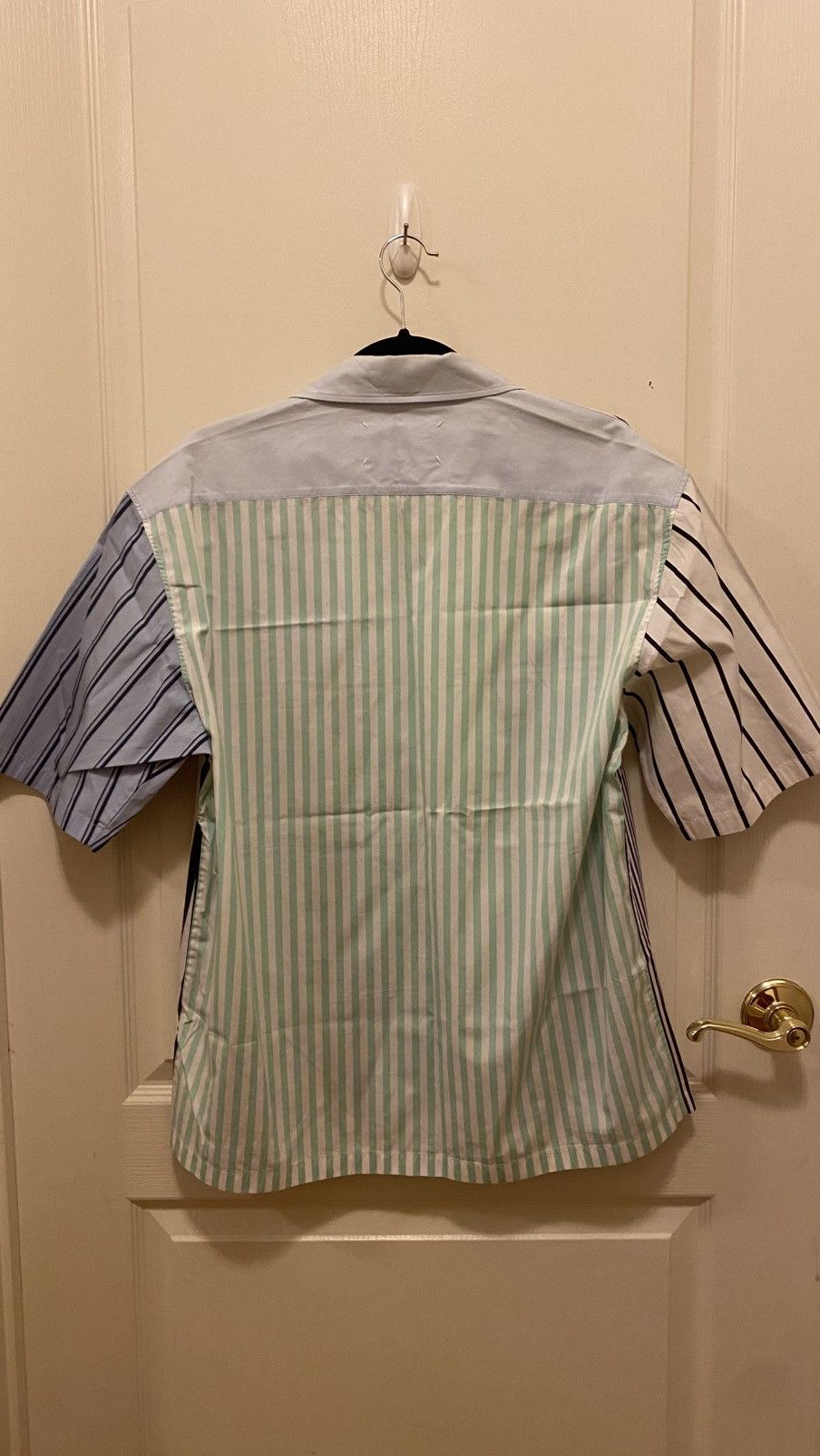 Maison Margiela Maison Margiela Patchwork Stripe Shirt Size 41 Made in Italy Size US L / EU 52-54 / 3 - 2 Thumbnail