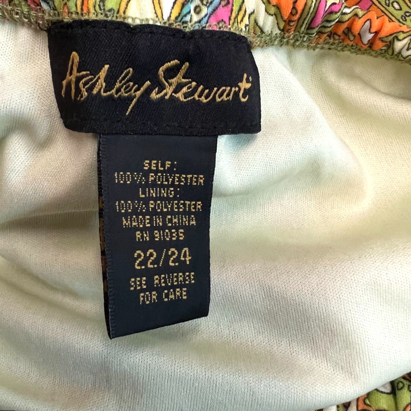 Vintage VINTAGE Ashley Stewart Top Halter Shirt Womens Size 22/24 Green Floral 1990s Casual Womens Size 3XL / US 20-22 - 7 Thumbnail