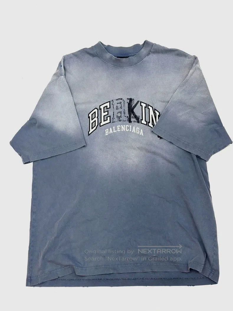Balenciaga Balenciaga Wash Blue Short Sleeve Size US S / EU 44-46 / 1 - 1 Thumbnail
