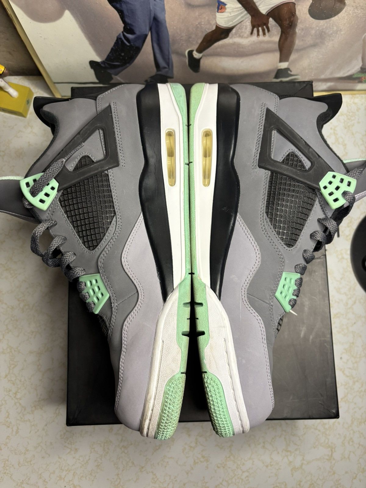 Jordan Brand Jordan Retro 4 ‘green glow’ Size US 13 / EU 46 - 3 Thumbnail