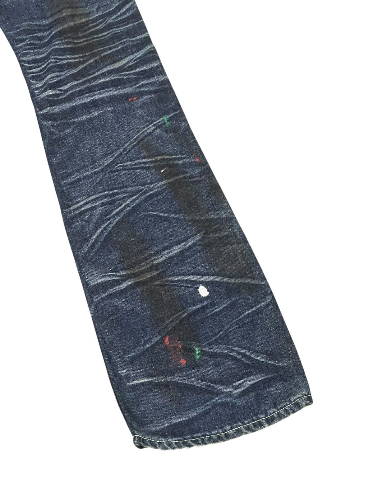 Japanese Brand Flare Jeans CavariA Honeycomb Distress Low Rise ERD 2🟦6 Size US 30 / EU 46 - 14 Thumbnail