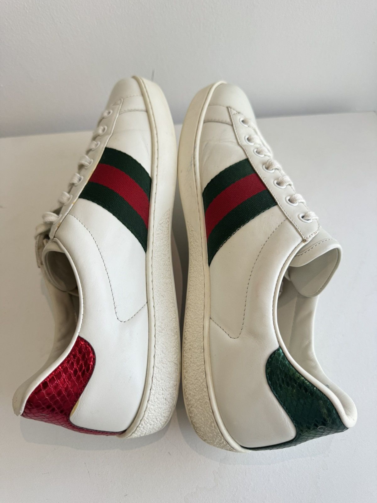 Gucci Gucci White Tiger Face Leather Sneakers Size US 10.5 / EU 43-44 - 6 Thumbnail
