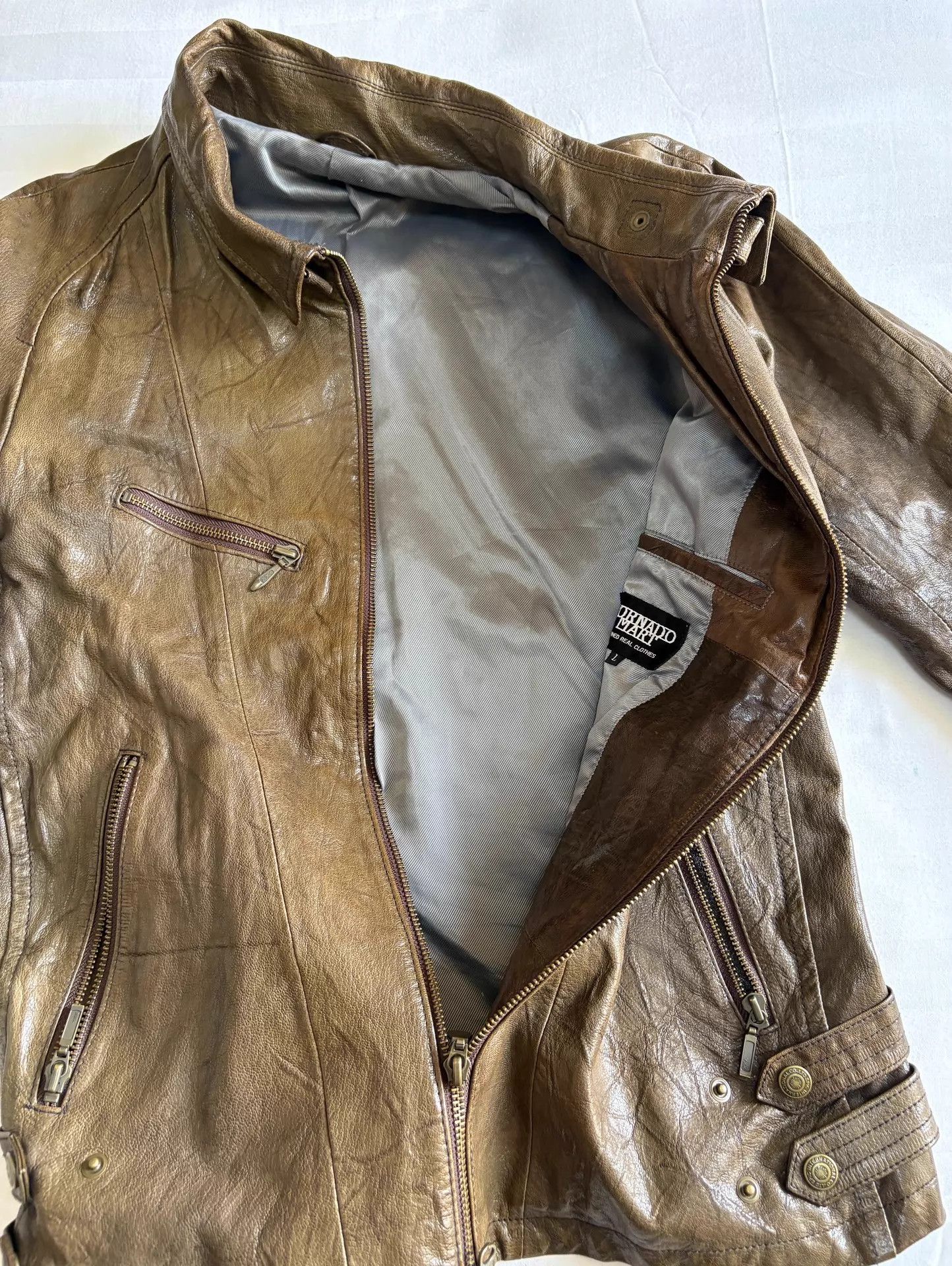 Tornado Mart Tornado Mart Vintage Distressed Workwear Leather Jacket Size US L / EU 52-54 / 3 - 4 Thumbnail
