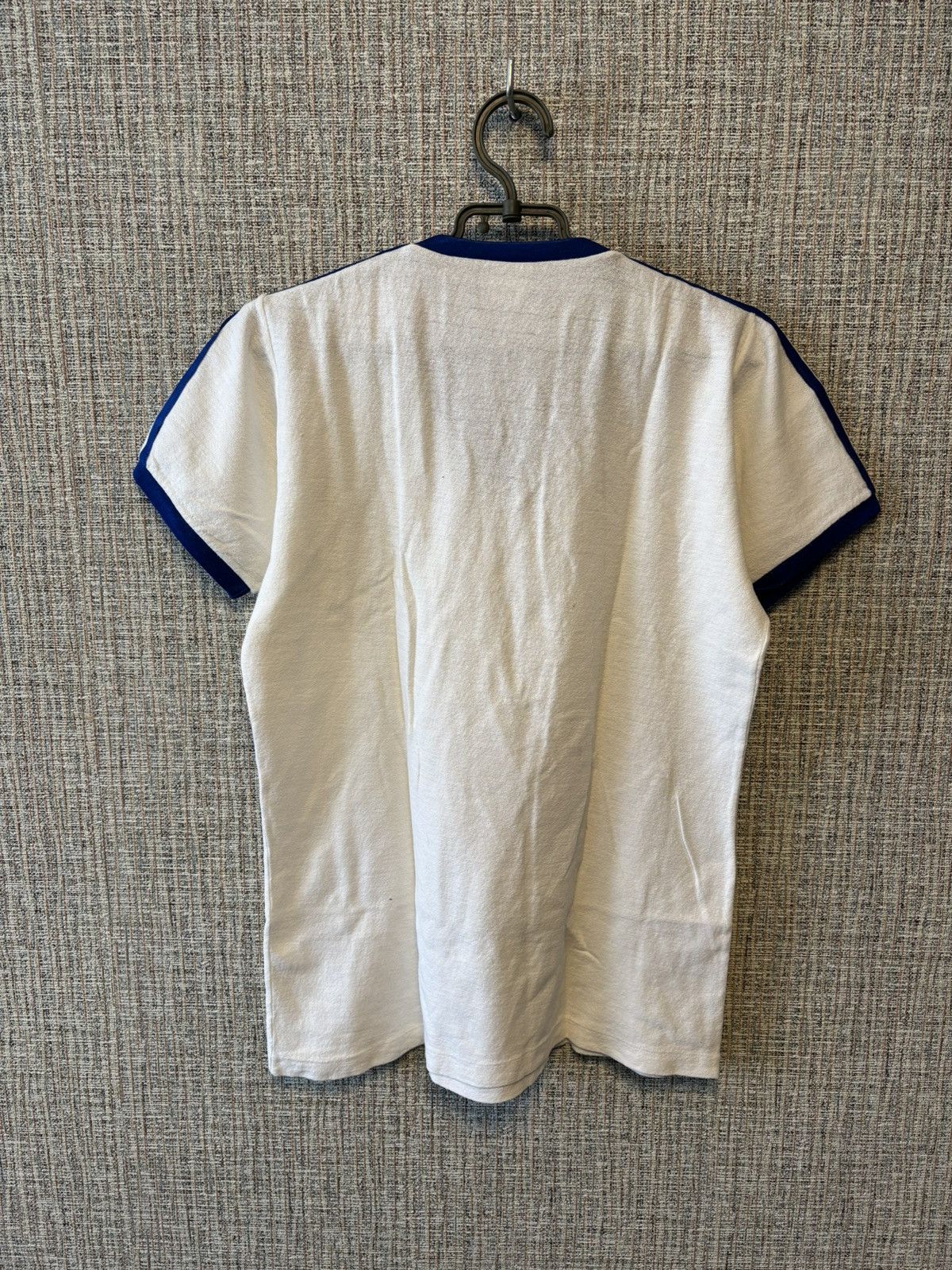 Adidas 80s Adidas V-Neck Tee White/Blue West Germany M Size US M / EU 48-50 / 2 - 8 Thumbnail