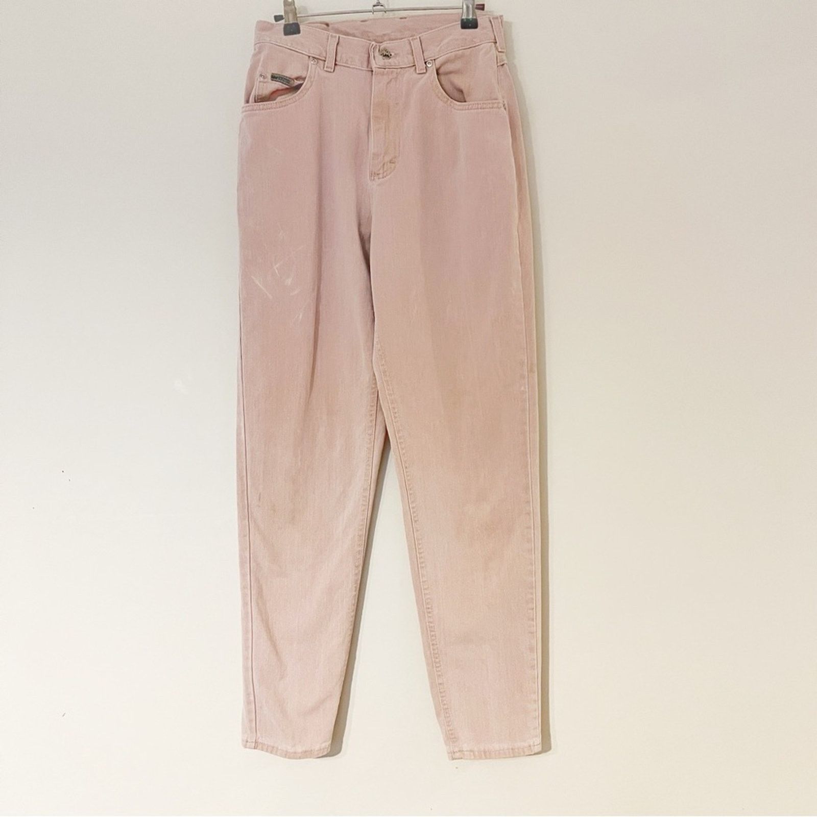Lee × Vintage Vintage 90s Riveted Lee Pastel Pink High Waisted Jeans Size 28" / US 6 / IT 42 - 6 Thumbnail