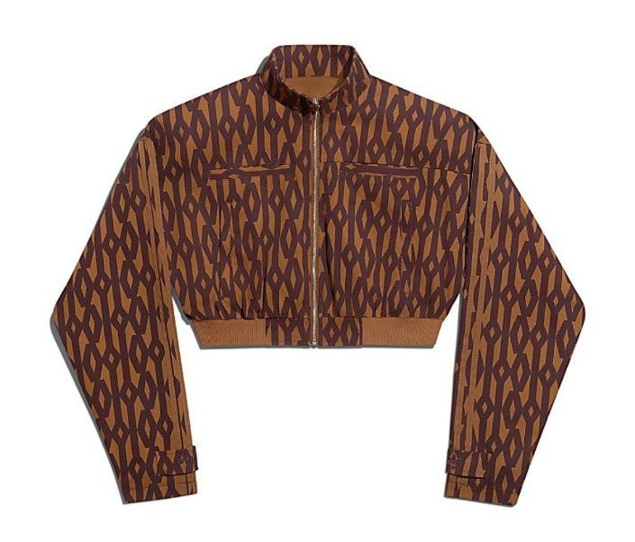 Adidas × Beyonce ADIDAS X IVY PARK Tan Monogram Crop Track Jacket Size US M / EU 48-50 / 2 - 2 Thumbnail