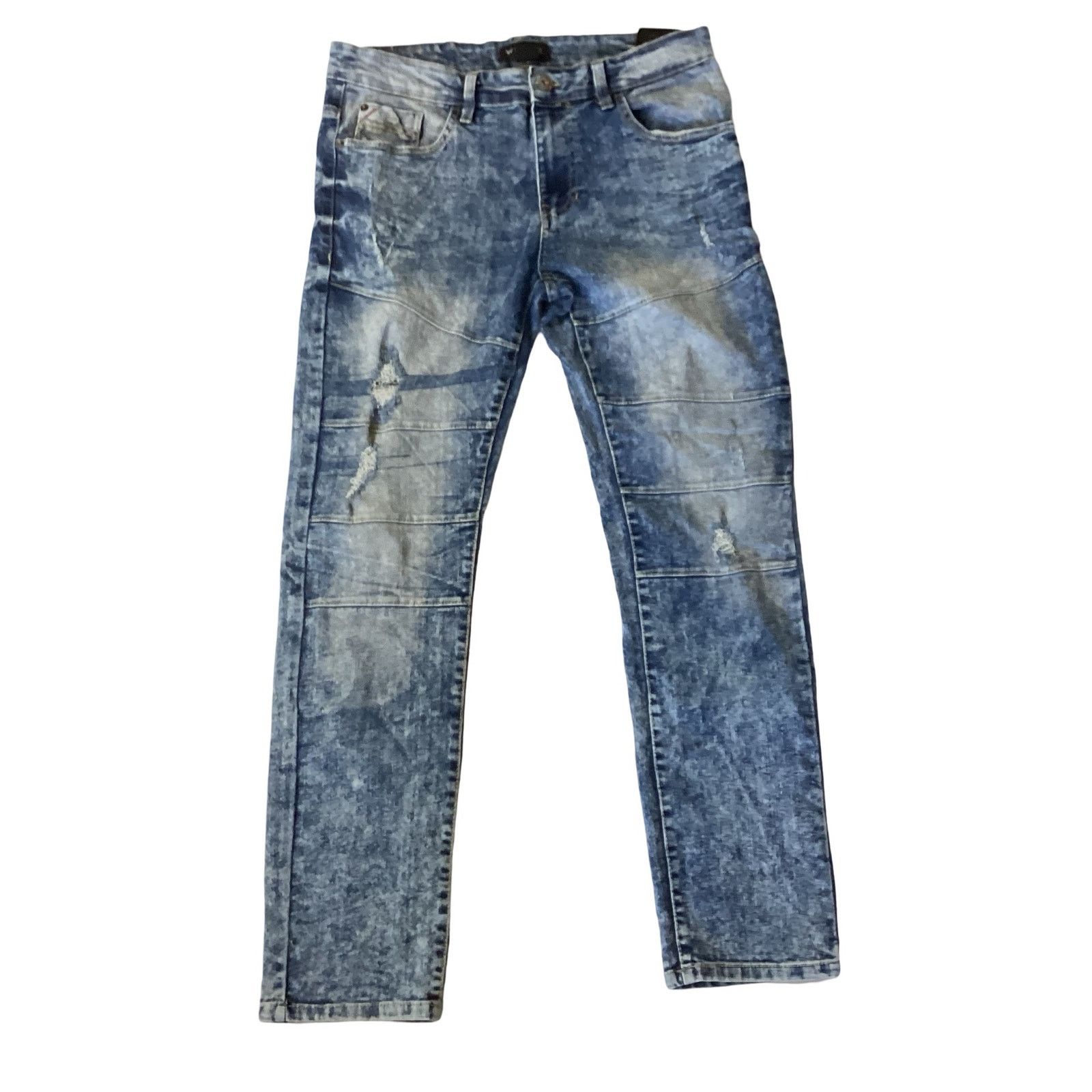 WT02 WT02 Distressed Moto Jeans Size US 32 / EU 48 - 1 Thumbnail