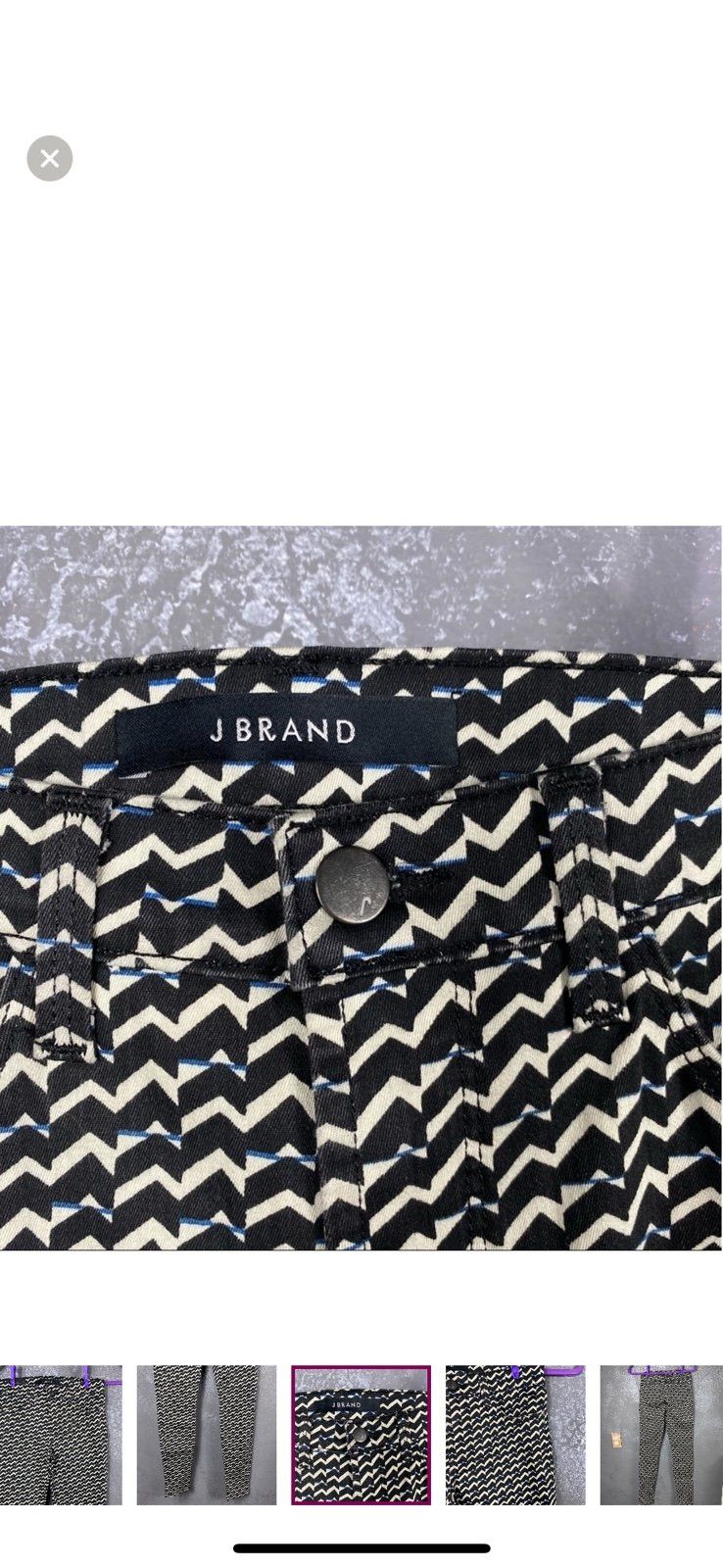 J Brand J Brand Berlin Print Super Skinny Jean mid rise geometric b Size 25" / US 0 / IT 36 - 7 Thumbnail