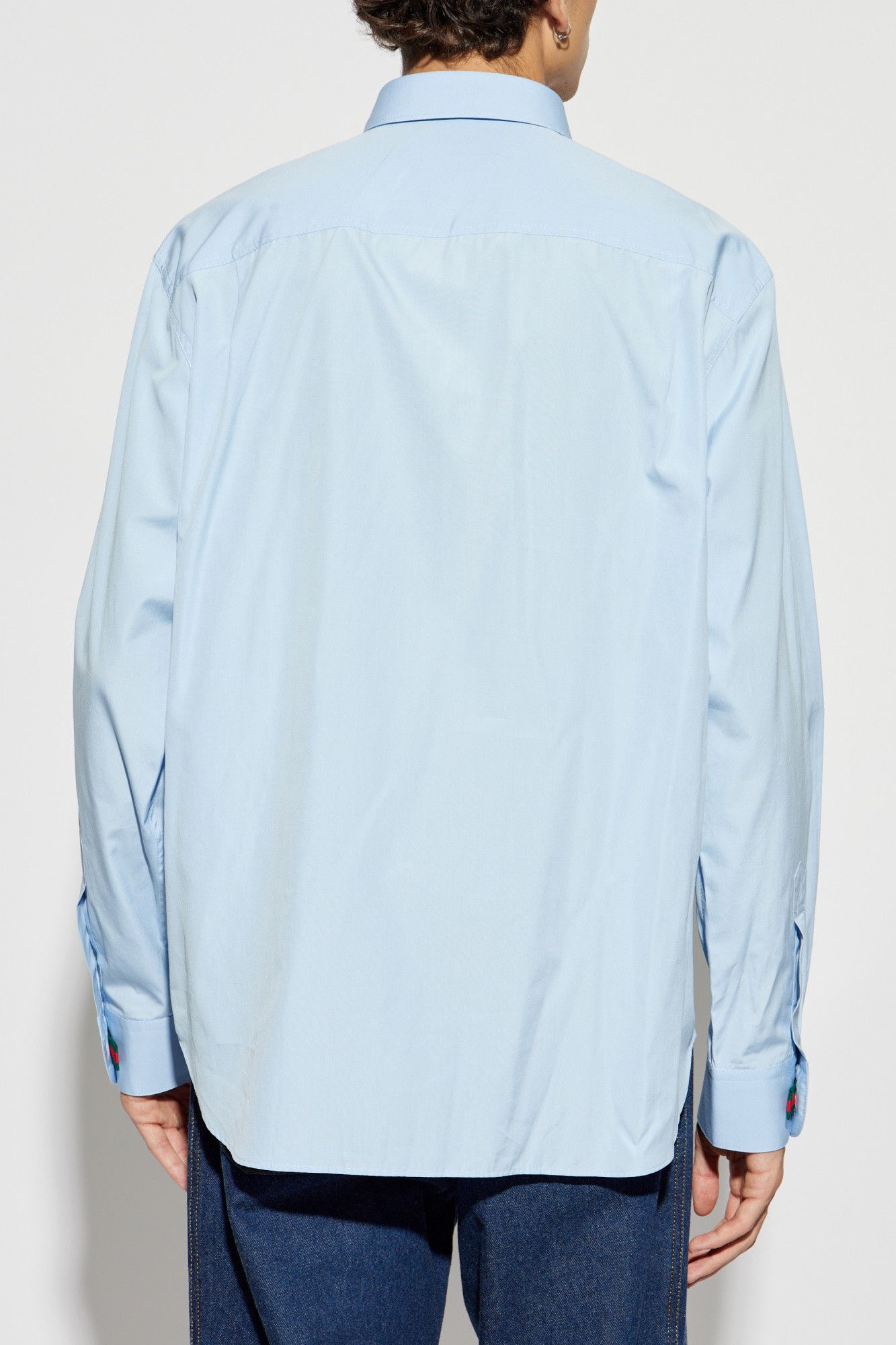 Gucci o1la5ras0426 Cotton Poplin Shirt in Blue Size US L / EU 52-54 / 3 - 4 Thumbnail