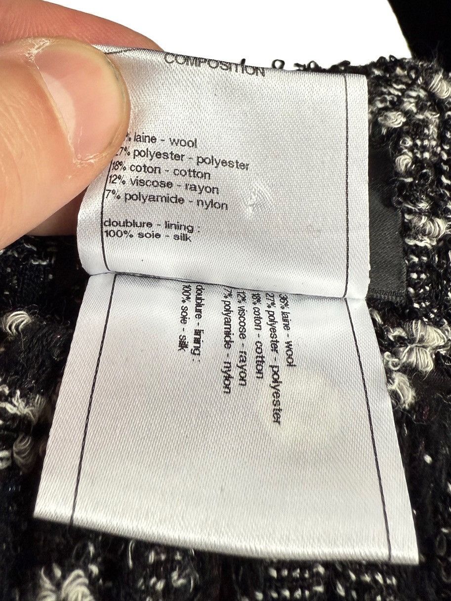 Chanel Chanel Pre-FW13 Black White Pleated Tweed Skirt Size 28" / US 6 / IT 42 - 10 Thumbnail