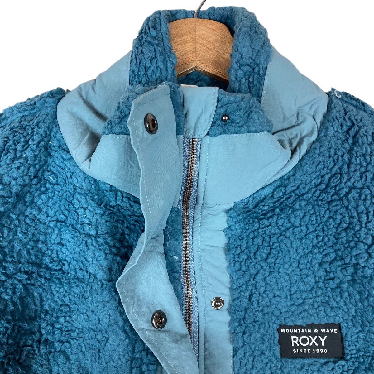 Quiksilver Vintage Roxy Mountain & Wave Snap Button Hidden Zipper Size US L / EU 52-54 / 3 - 3 Thumbnail