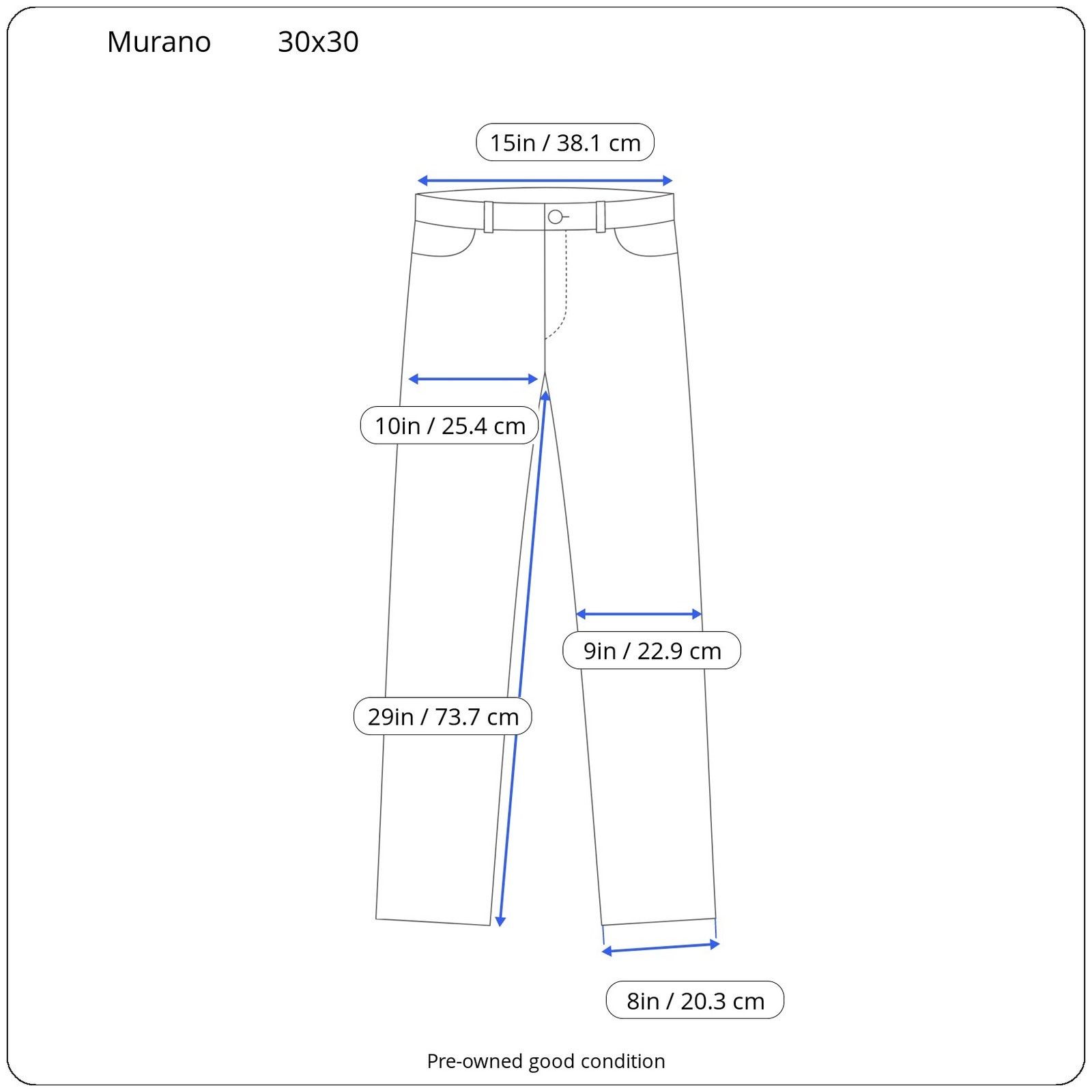 Murano Murano Men’s 30x30 Blue Patterned Pants Modern Casual Style Size US 30 / EU 46 - 4 Thumbnail