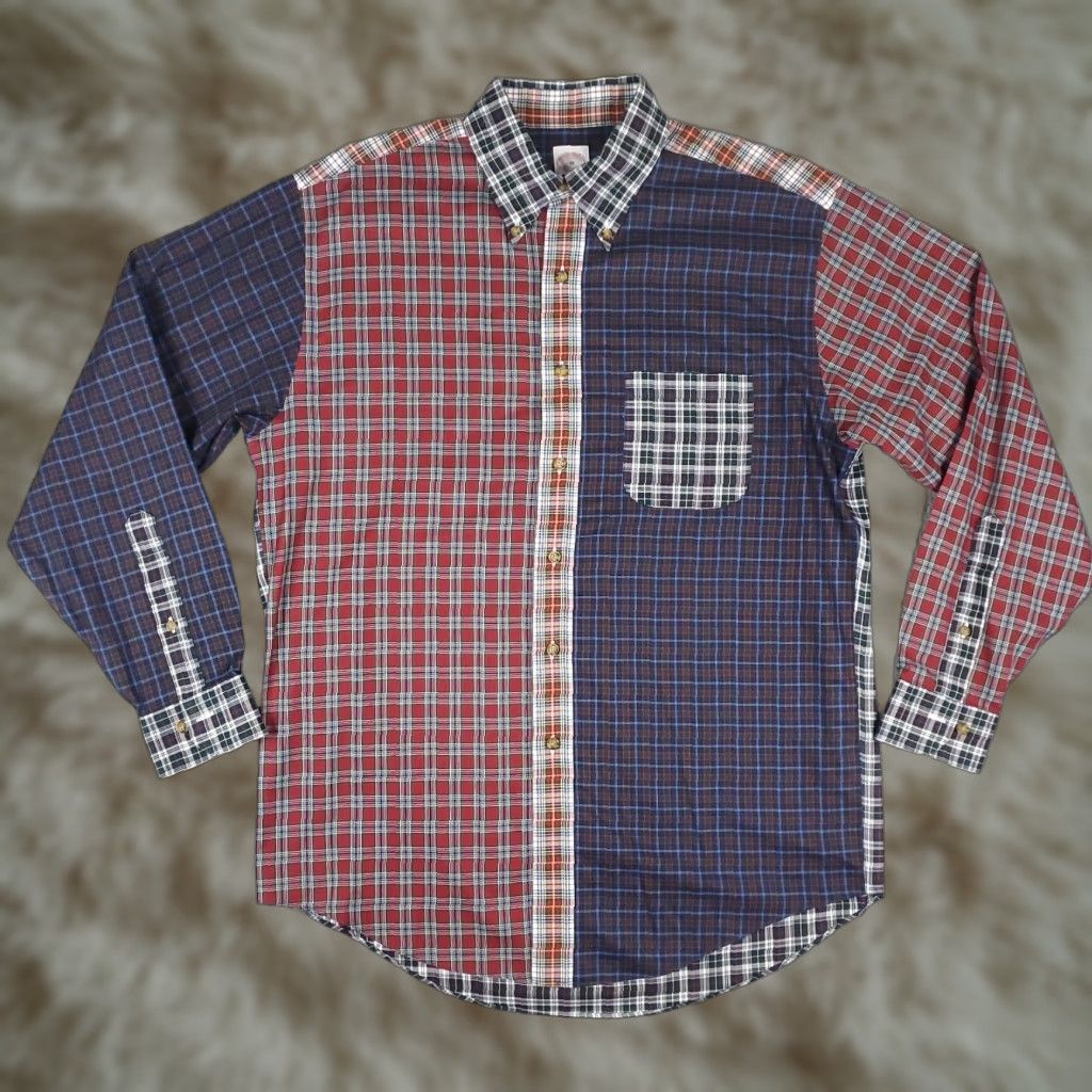 Brooks Brothers Brooks Brothers Shirt Men’s Medium Blue Plaid Non-Iron Button-Up with Pockets All Seasons Regular Fit Size US M / EU 48-50 / 2 - 1 Thumbnail