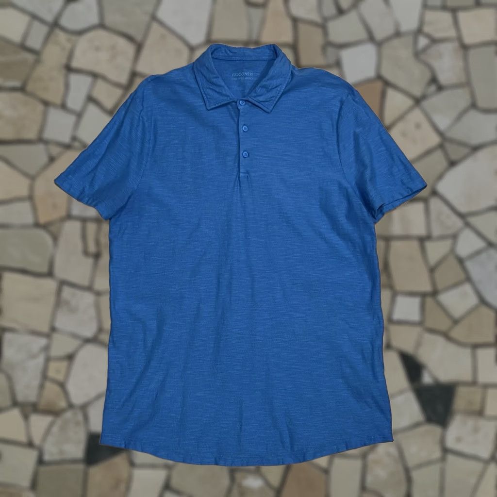 Vintage VINTAGE Falconeri Polo Shirt Men L Blue Cotton Jersey Short Sleeve Regular Fit Falconeri Size US L / EU 52-54 / 3 - 1 Thumbnail