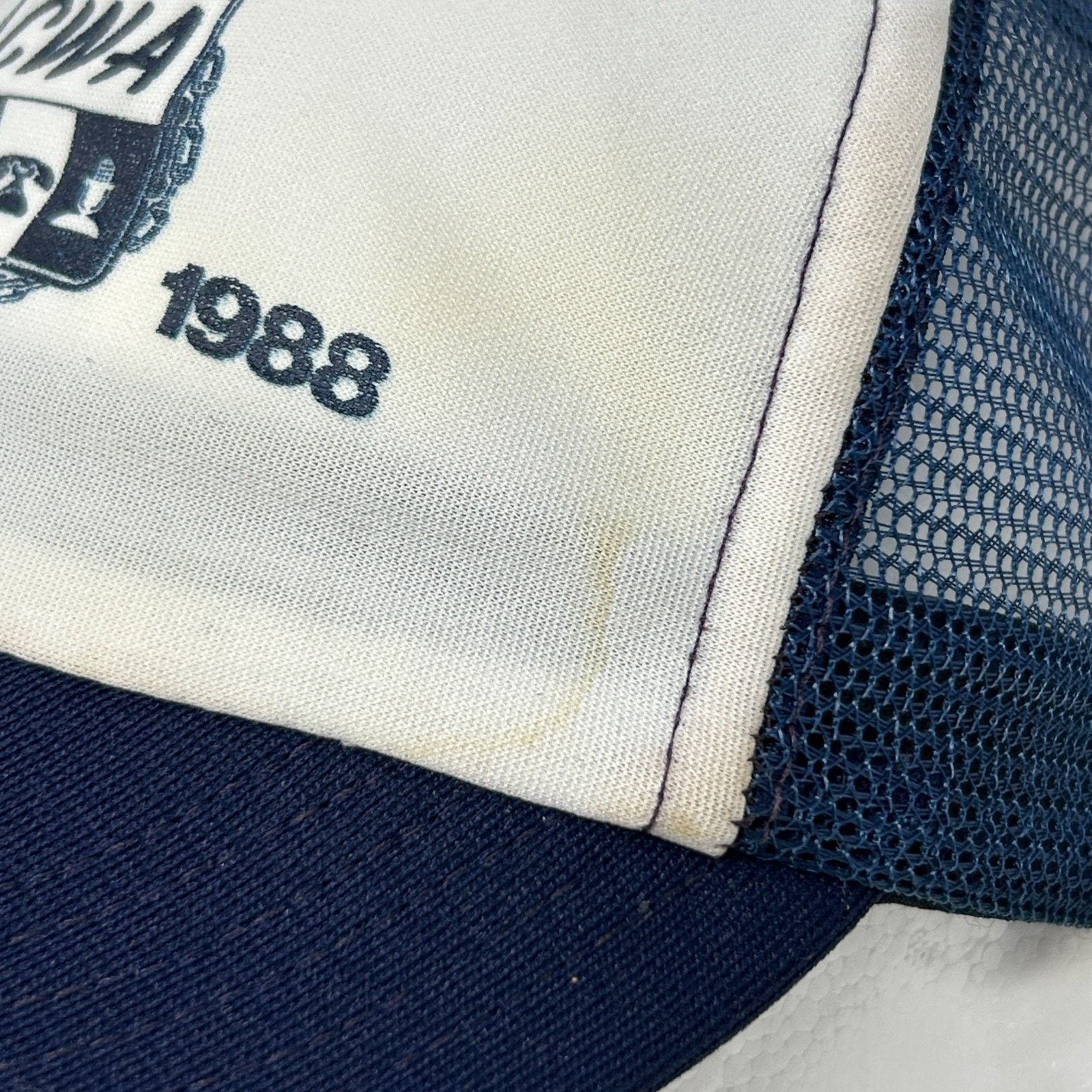 Vintage Vintage 80s CWA Communications Workers Trucker Hat Cap Blue Size ONE SIZE - 6 Thumbnail