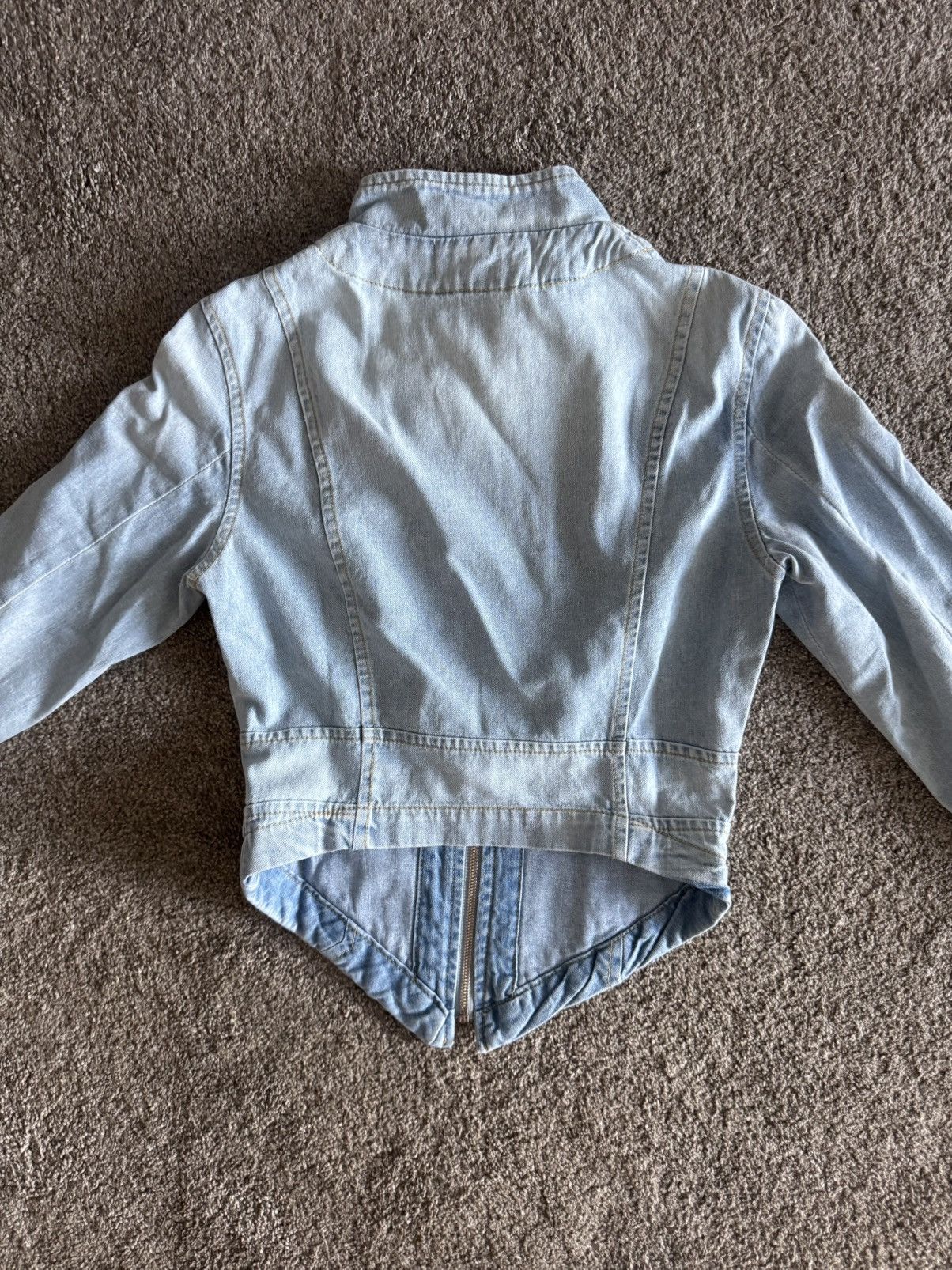 EB Denim EB Denim St. Crotix Asymmetric Corset Denim Jacket Size XS Size XS / US 0-2 / IT 36-38 - 10 Thumbnail