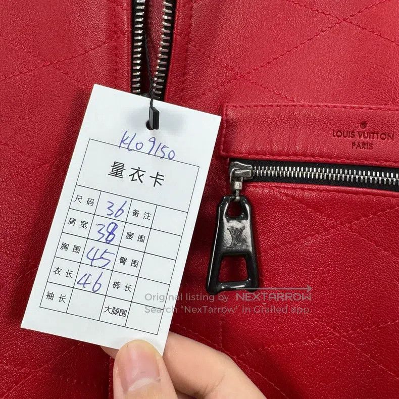 Louis Vuitton Louis Vuitton Red sheepskin jacket with presbyopia printed Size XS / US 0-2 / IT 36-38 - 9 Thumbnail
