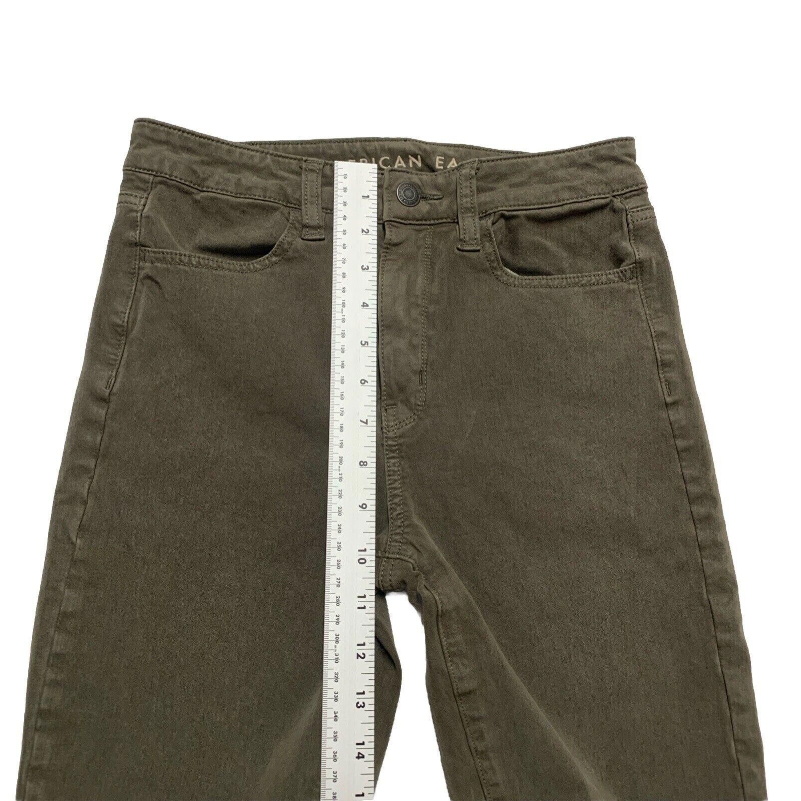 American Eagle Outfitters American Eagle Women's Sz 2 Green High Rise Stretch Jegging Size 26" / US 2 / IT 38 - 7 Thumbnail