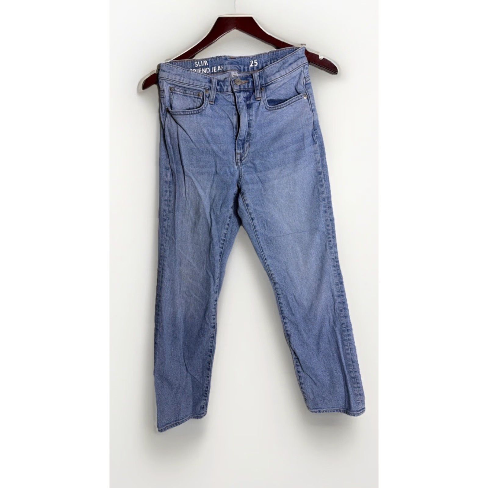 J.Crew VINTAGE j crew Slim Boyfriend Jeans Size 25 Light Wash 26x27 Womens Jeans Blue Slimming Size 42" / US 20 - 2 Thumbnail