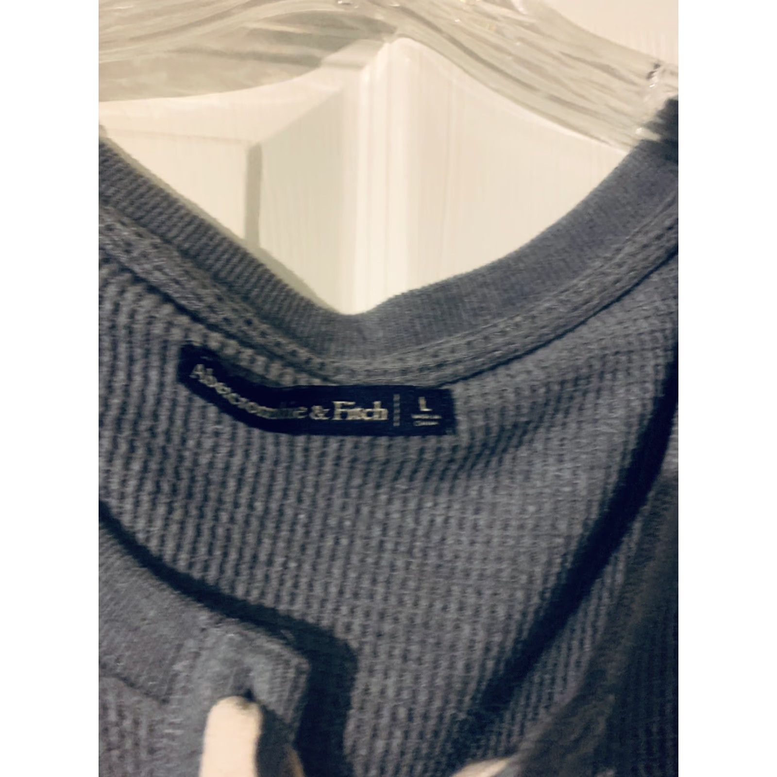 Abercrombie & Fitch Abercrombie & Fitch Women's Open Knit Sweater Size L Grey Long Sleeve Pullover Size L / US 10 / IT 46 - 3 Thumbnail