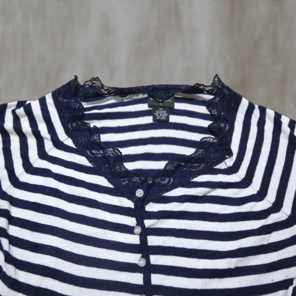 Vintage B. Moss Shirt Adult M Medium Blue Striped Long Sleeve Collared Women's Size M / US 6-8 / IT 42-44 - 1 Thumbnail