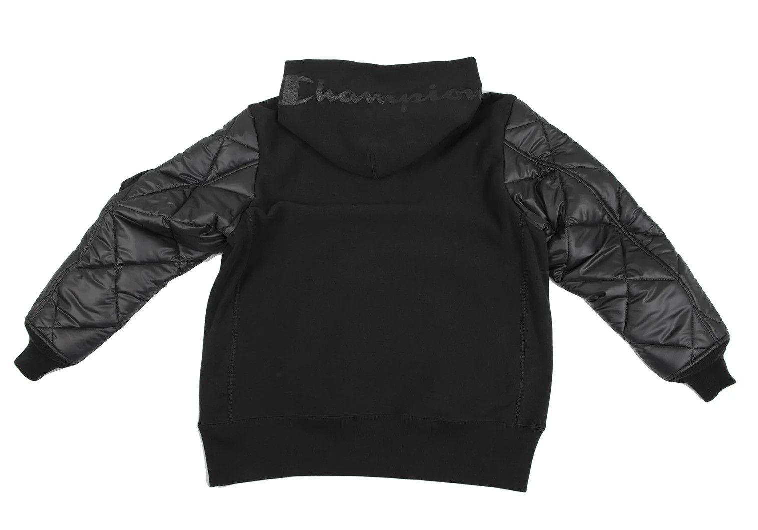 Junya Watanabe Black Quilted Sleeve Custom Sweatshirt Parka M Size US M / EU 48-50 / 2 - 13 Thumbnail