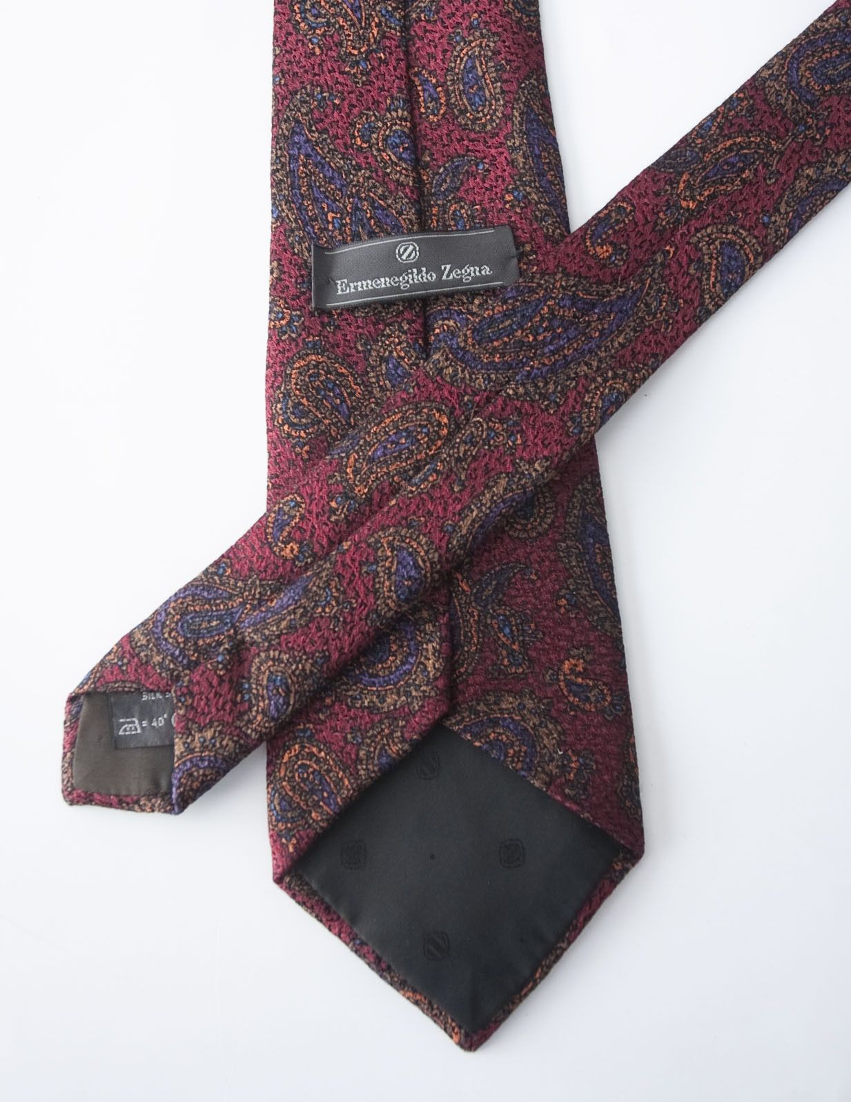 Ermenegildo Zegna Ermenegildo Zegna Tie 100% Silk Paisley Red *Cg0326 Size ONE SIZE - 2 Thumbnail
