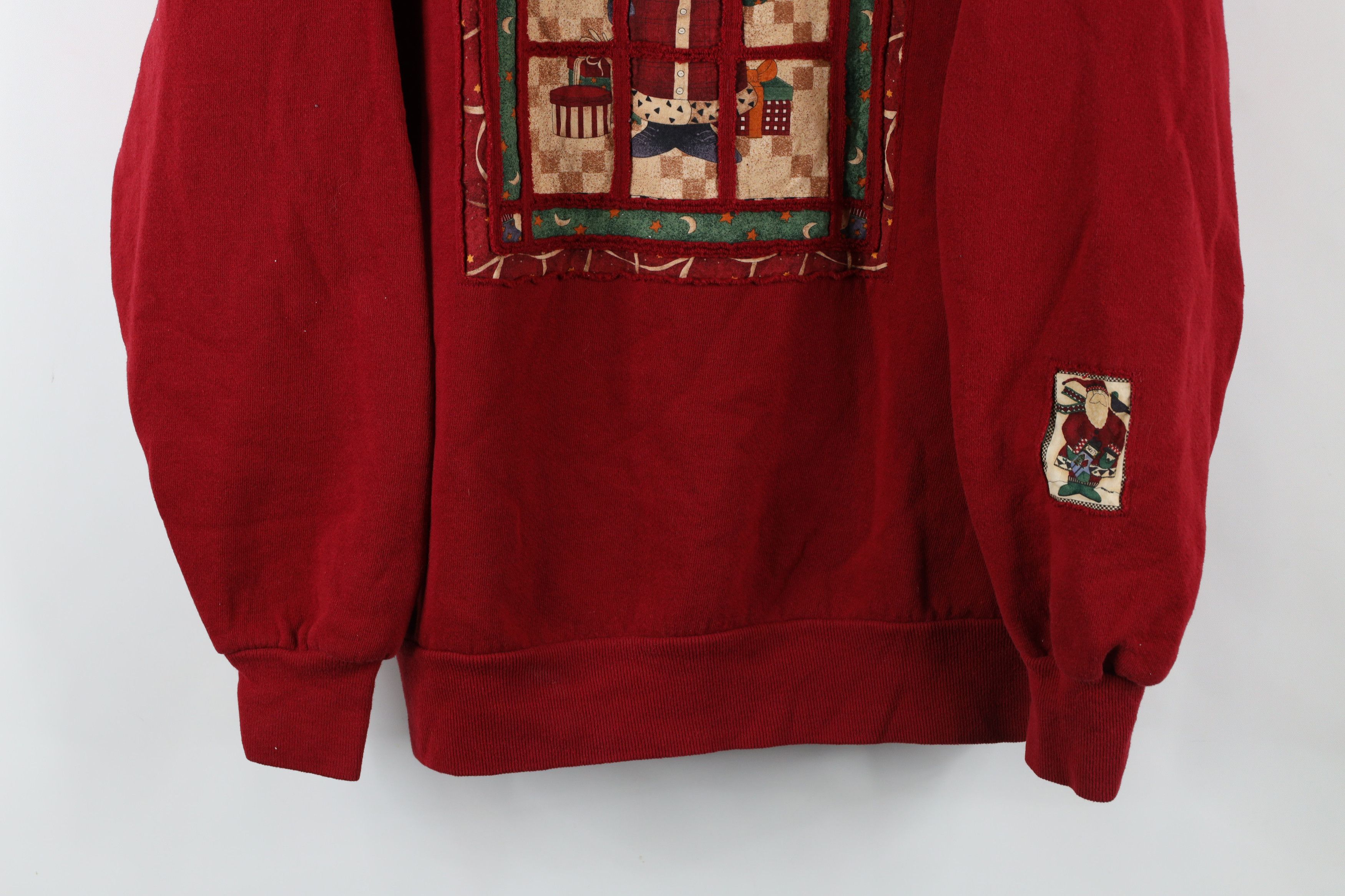 Vintage Vintage 90s Streetwear Christmas Quilt Santa Sweatshirt USA Size L / US 10 / IT 46 - 3 Thumbnail