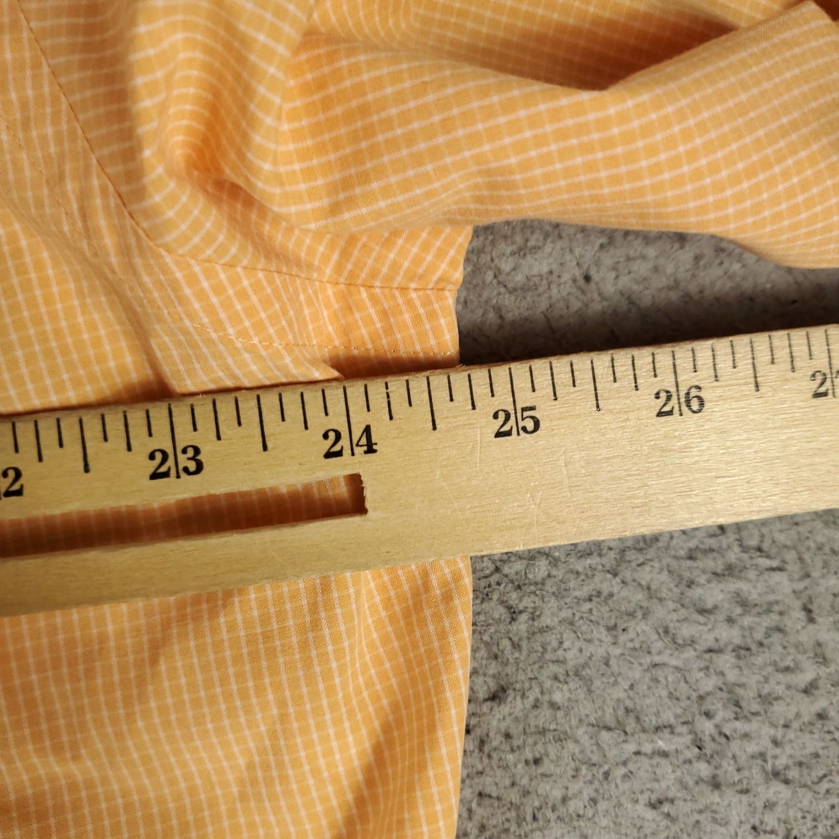 Brooks Brothers Brooks Brothers Shirt Mens 15.5 Orange Check Dress Button Up Long Sleeve Size 40R - 5 Thumbnail
