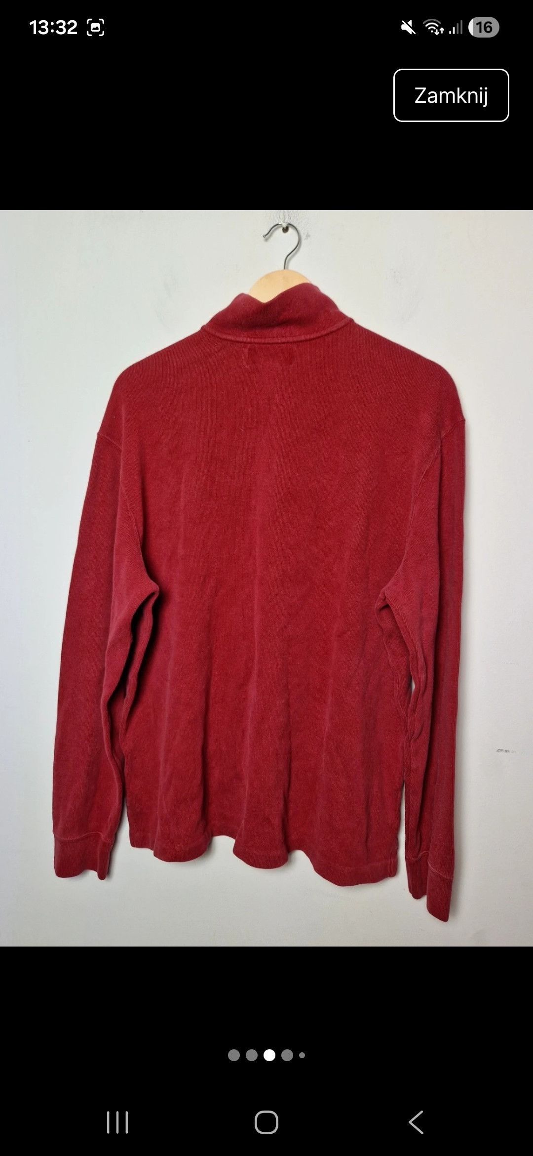Polo Ralph Lauren Polo Ralph Lauren vintage burgundy halfzip sweatshirt Size US L / EU 52-54 / 3 - 3 Thumbnail