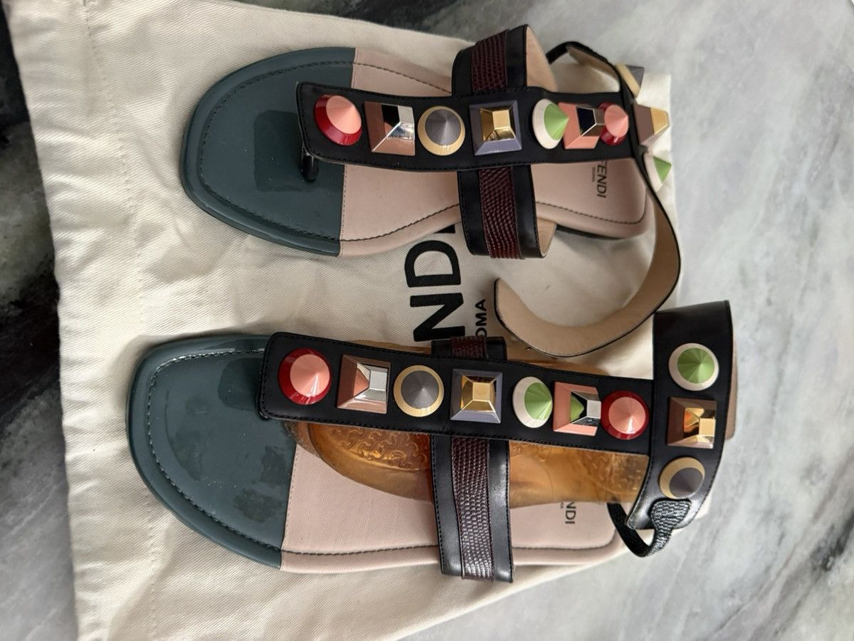 Fendi Fendi Studded gladiator leather sandal Size US 6.5 / IT 36.5 - 1 Thumbnail